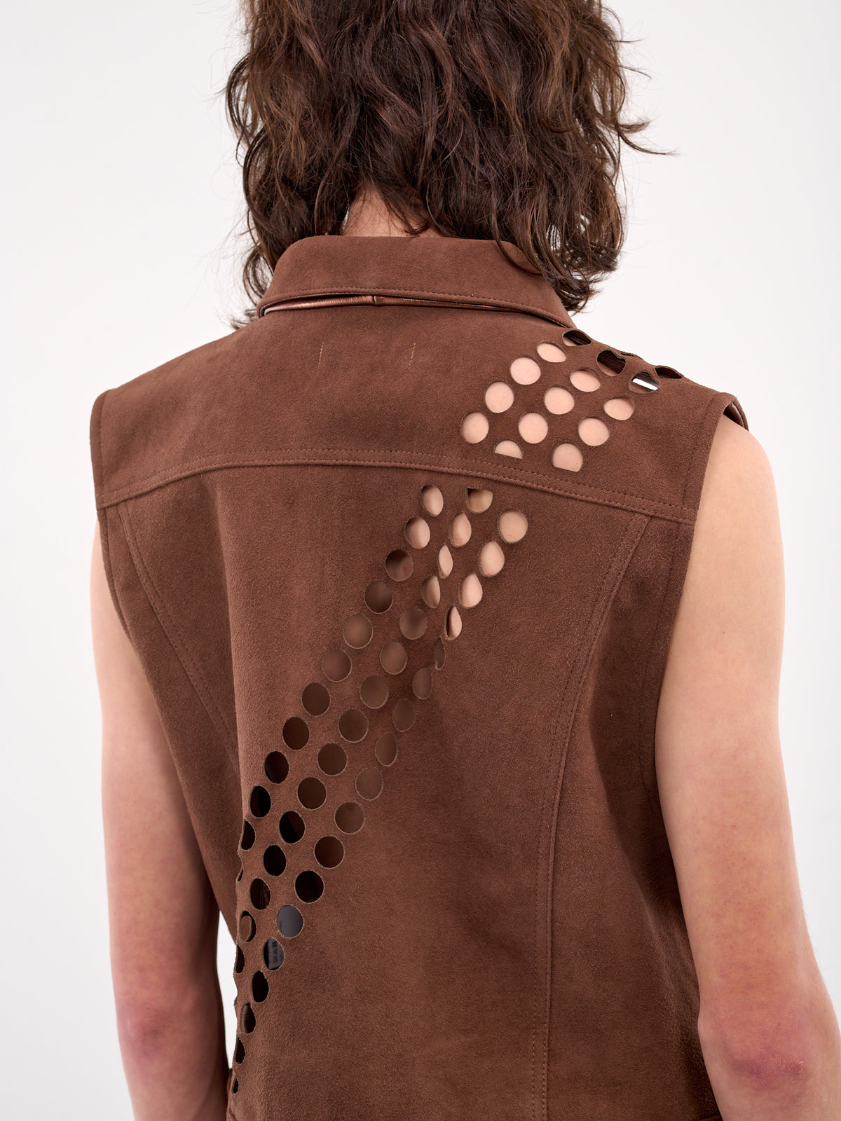 Sheep Leather Vest (M25K6VT002-BROWN)