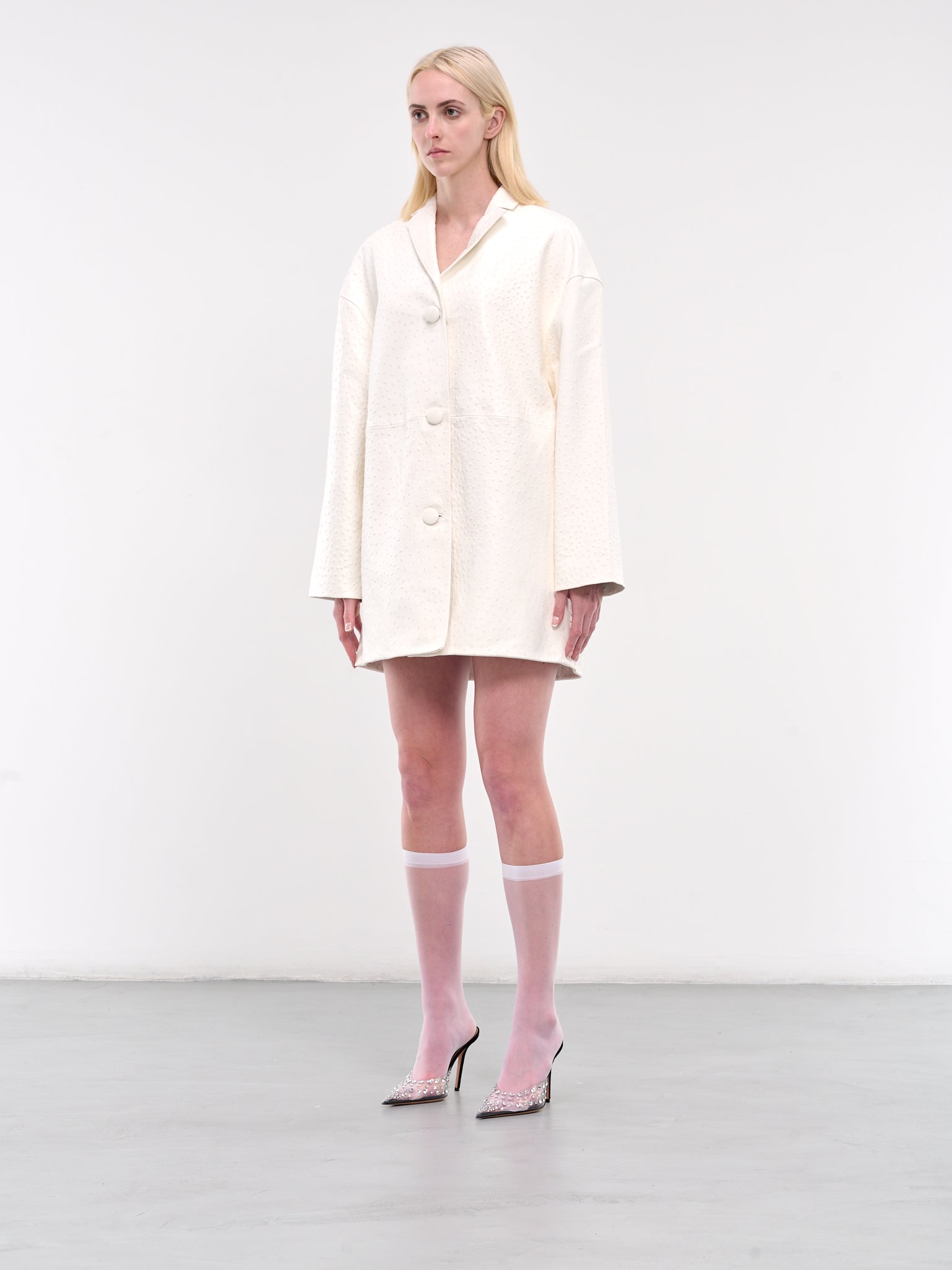 Mauranne Leather Coat (MAURANNE-LEATHER-WHITE)