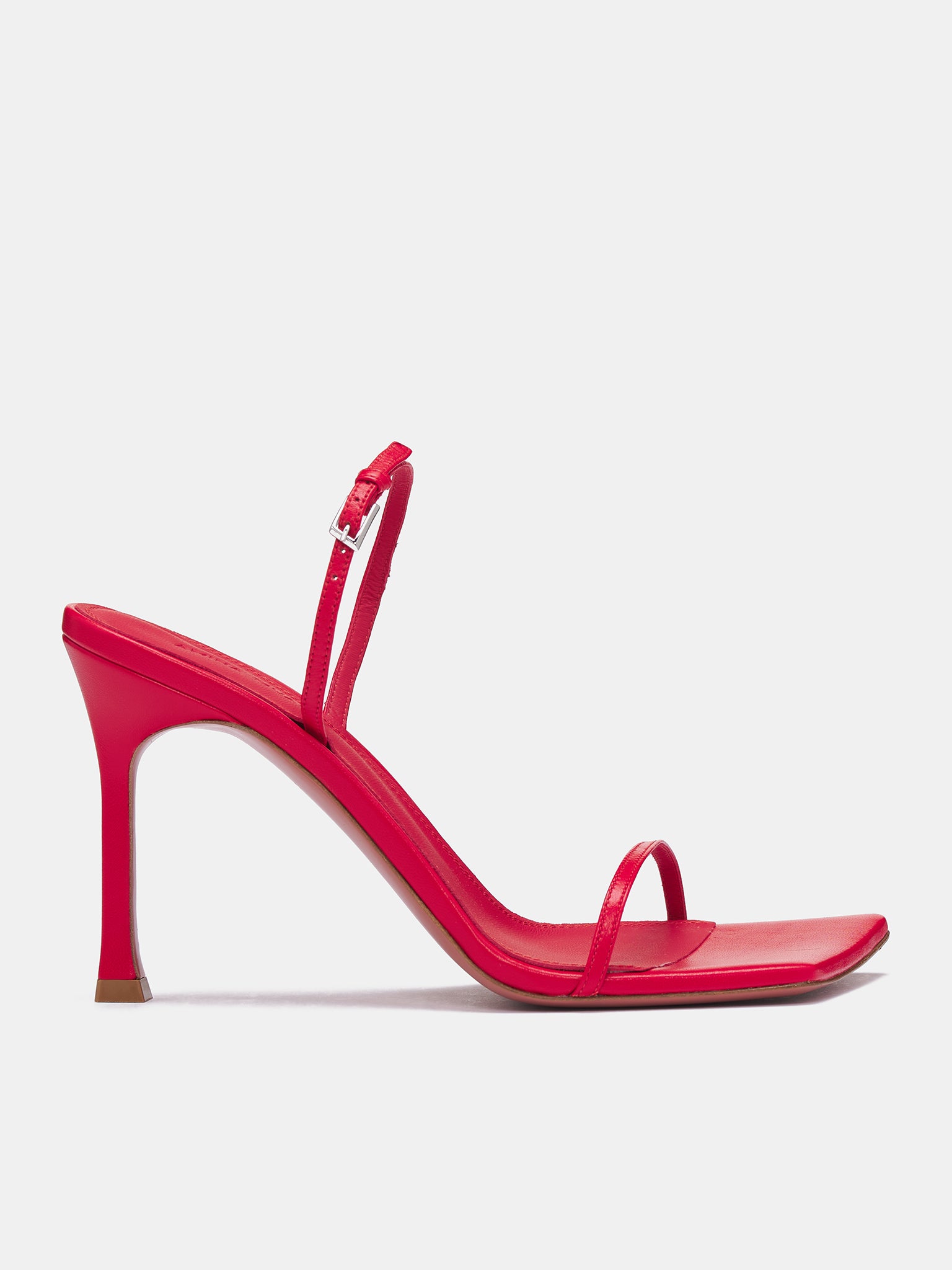 Maya Slingback Heels (MAYA-NAPPA-RED-SILVER)