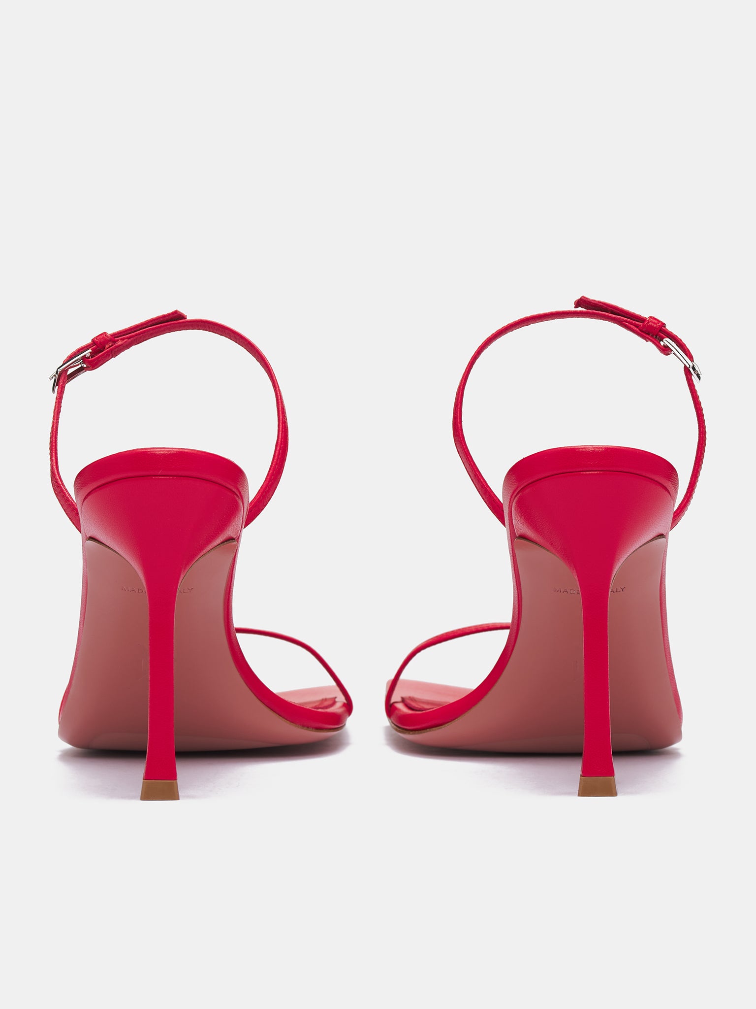 Maya Slingback Heels (MAYA-NAPPA-RED-SILVER)