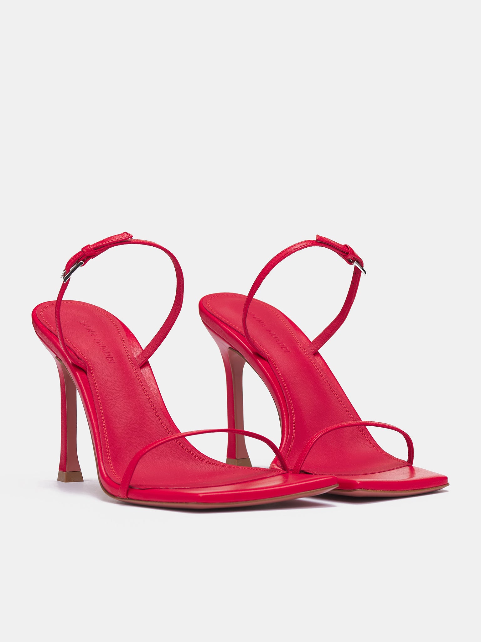 Maya Slingback Heels (MAYA-NAPPA-RED-SILVER)