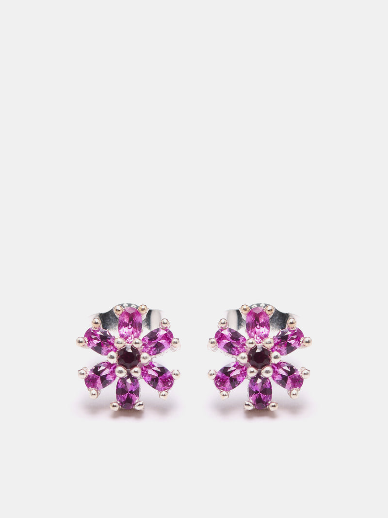 Mini Blossom Stud Earrings (MBLSSMSTUD2-SILVER)