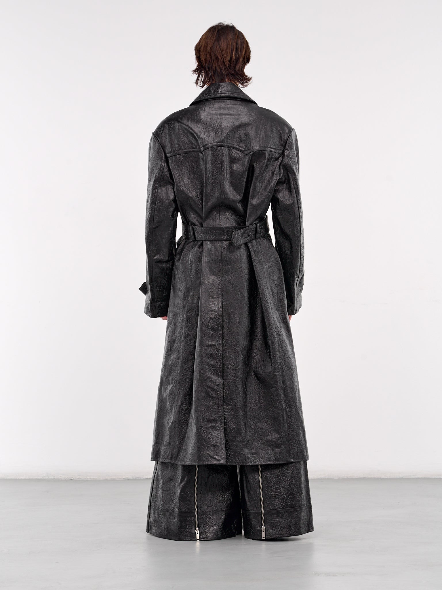 Jiman Leather Trench Coat (MC022LE-ENC-ELEPHANT-BLACK)