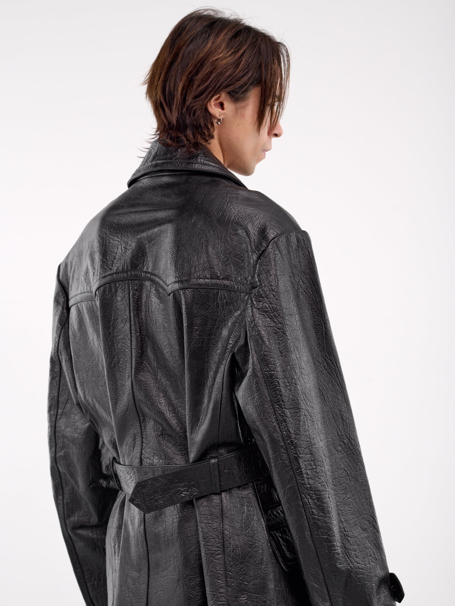 Jiman Leather Trench Coat (MC022LE-ENC-ELEPHANT-BLACK)