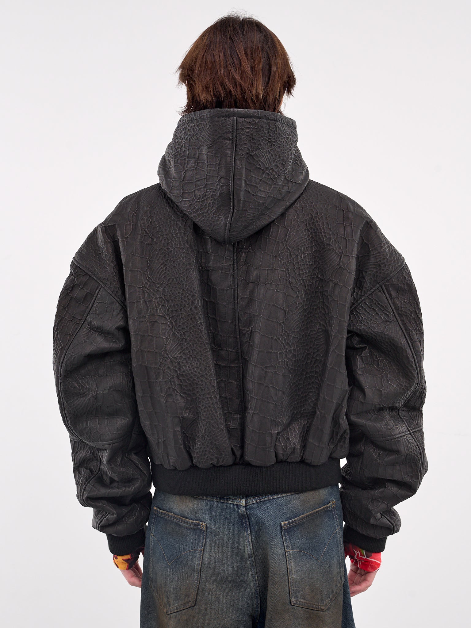 Hooded Outlaw Jacket (MH038LE-EBB-SNAKE-BLACK)