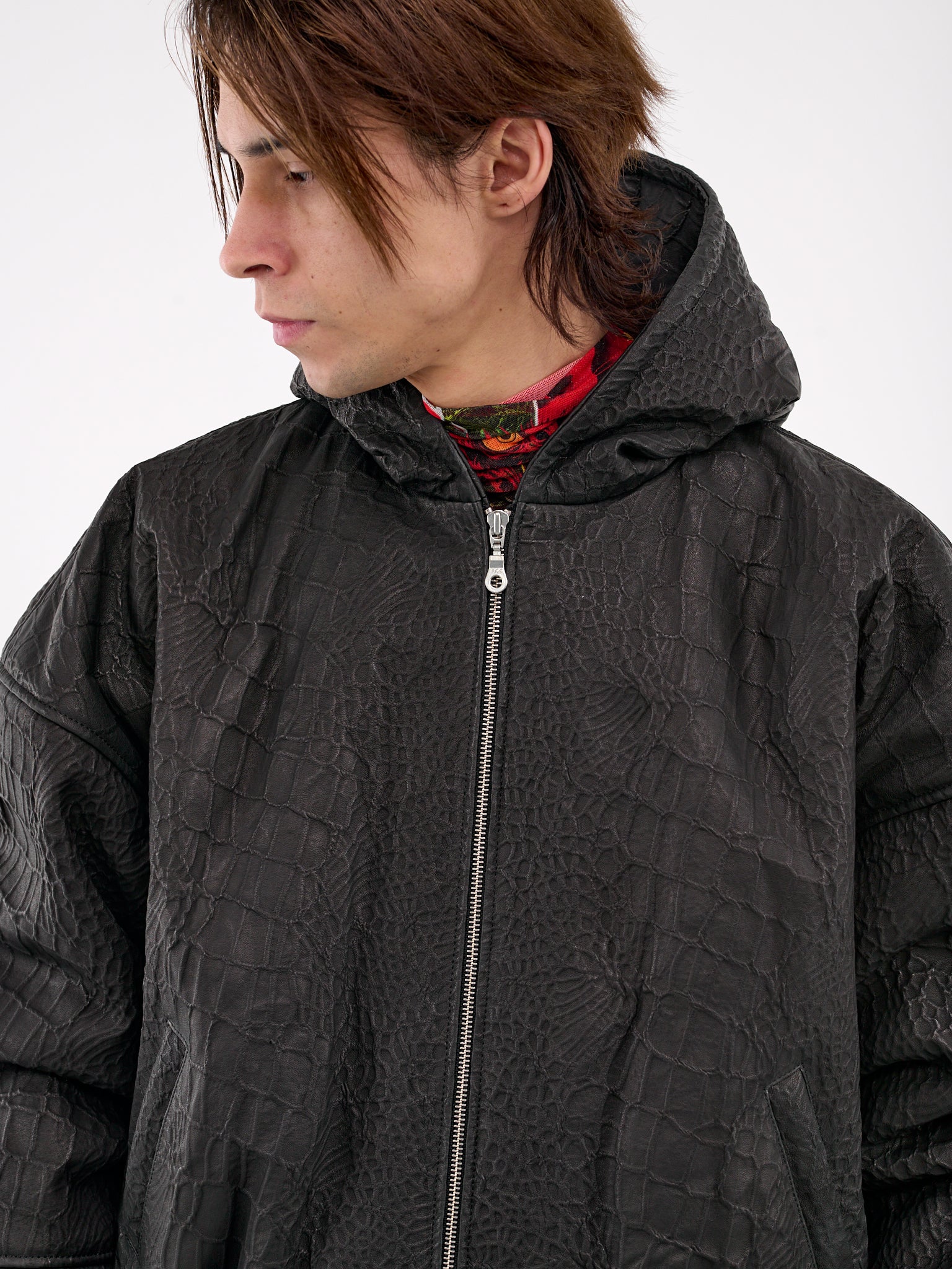 Hooded Outlaw Jacket (MH038LE-EBB-SNAKE-BLACK)