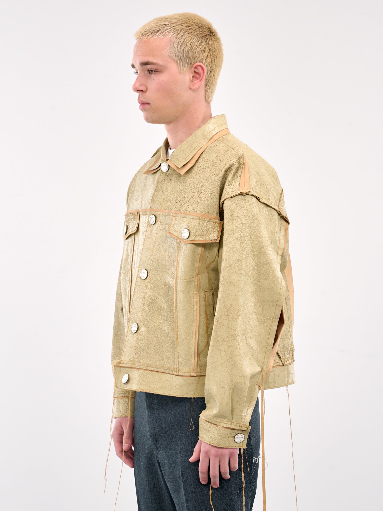 'Aztec Clay' Deconstructed Lambskin Jacket (AZTEC-CLAY-DECONSTRUCTED-STYLE)