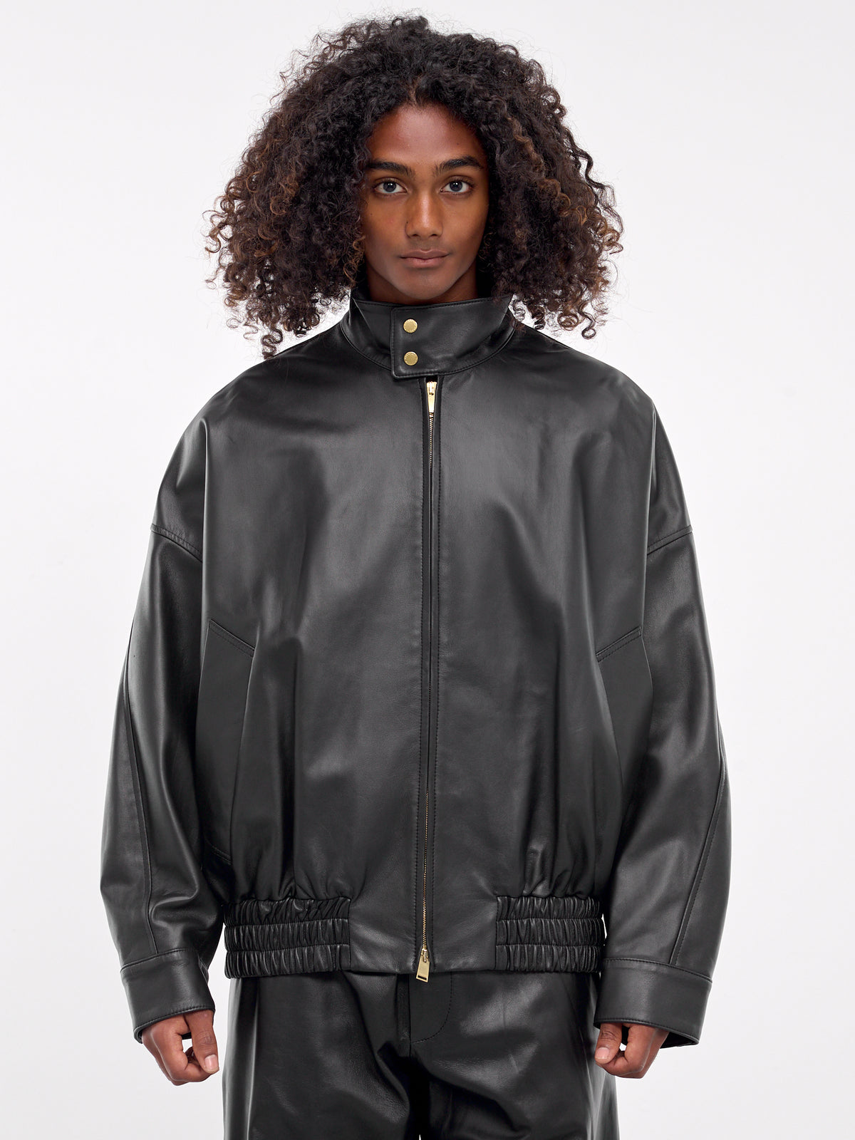 Nappa Leather Bomber Jacket (MJA07-LTP01-BLACK)