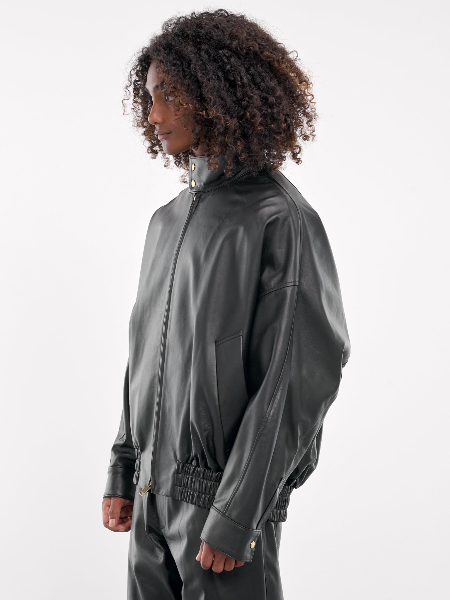 Nappa Leather Bomber Jacket (MJA07-LTP01-BLACK)