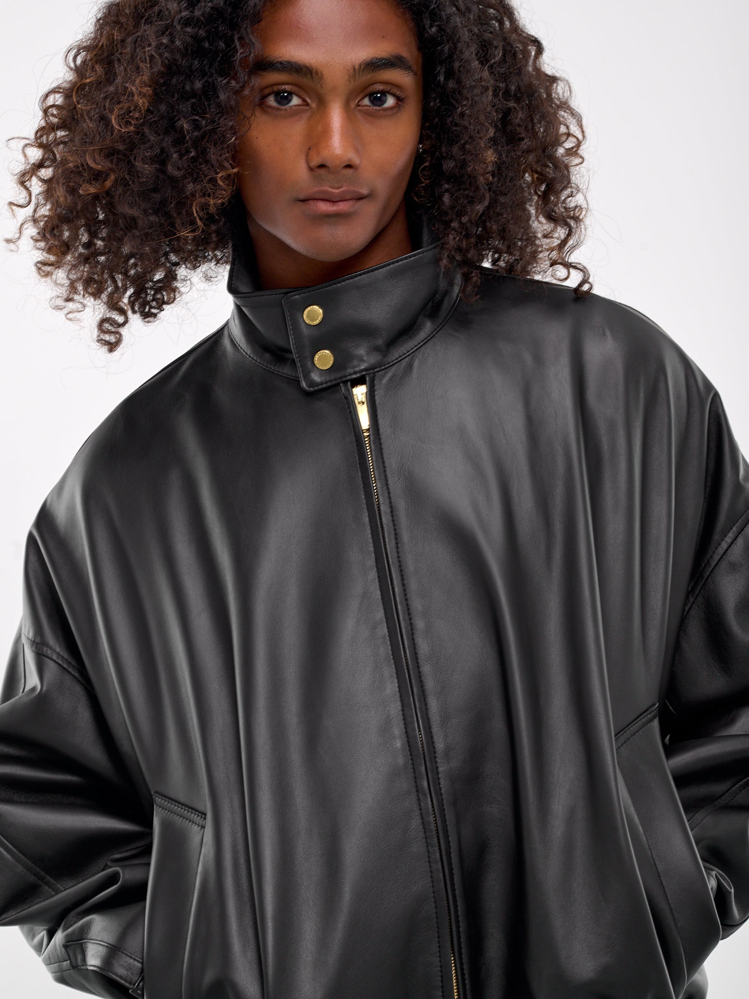 Nappa Leather Bomber Jacket (MJA07-LTP01-BLACK)