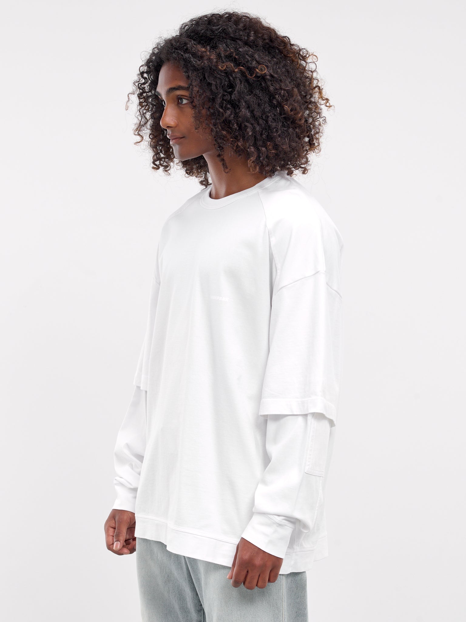 Layered Tee (MJE08-JTS01-WASHED-WHITE)