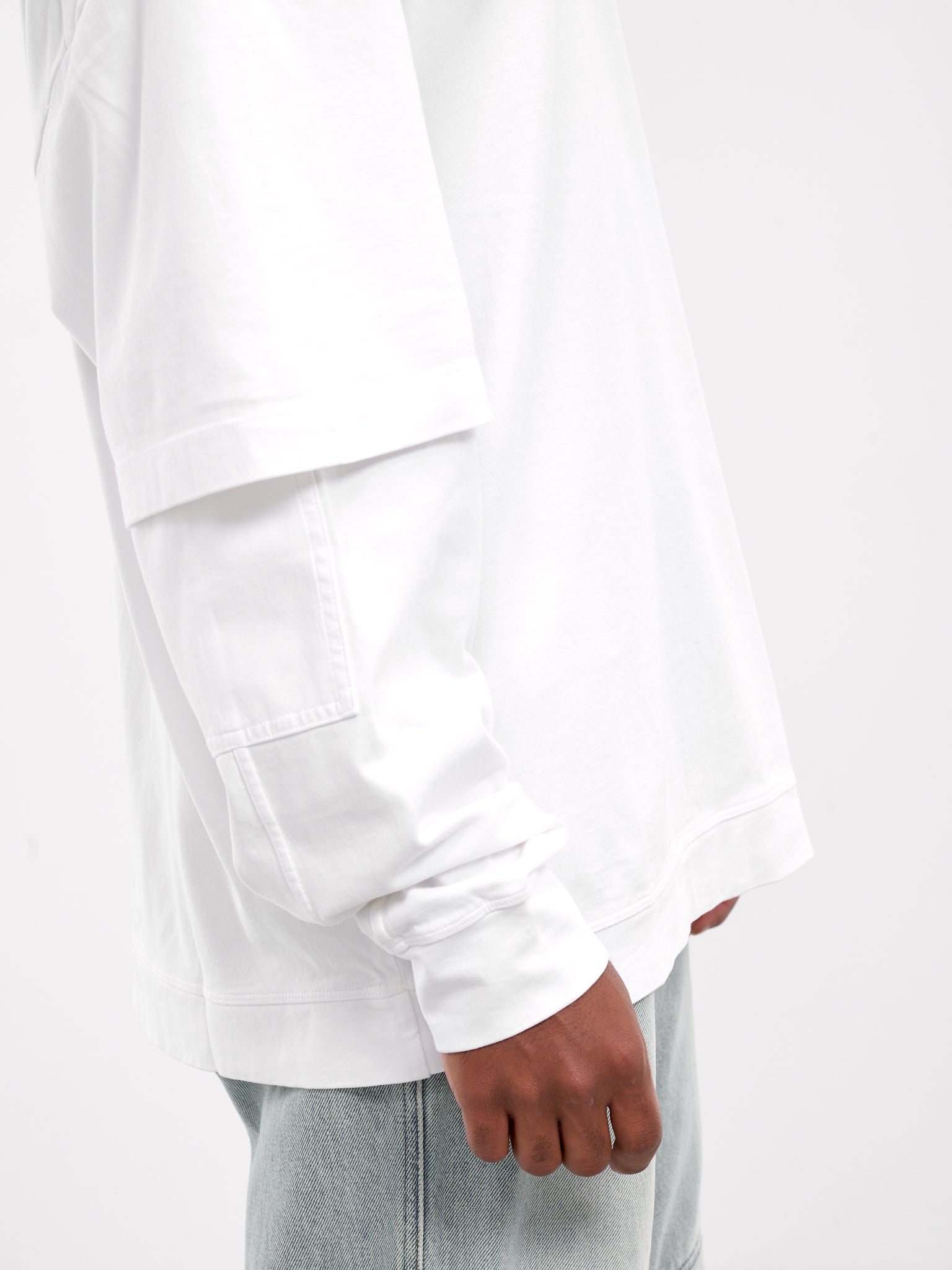 Layered Tee (MJE08-JTS01-WASHED-WHITE)