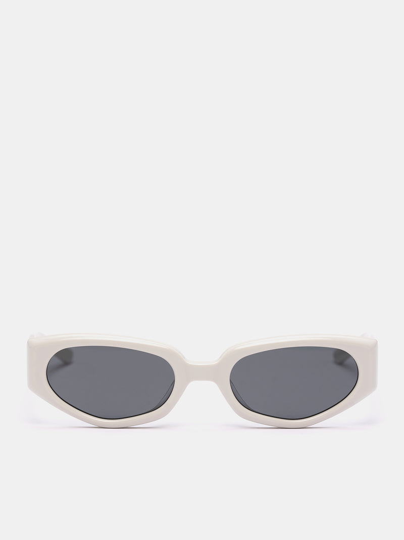 Margiela Geometric MM205 Sunglasses (MM205-G12-OFF-WHITE-BLACK)