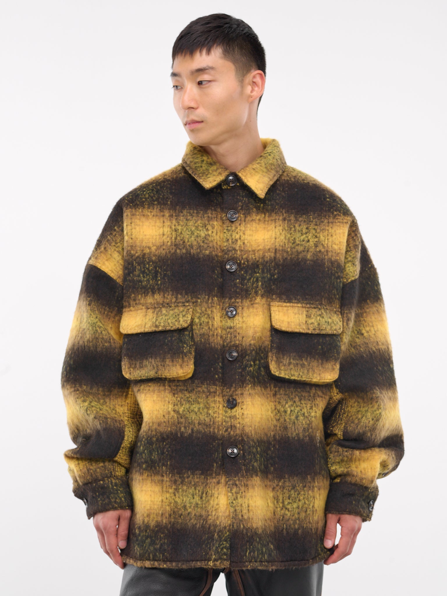 Mohair Check Overshirt (MOHAIR-CHECK-SHIRT-GREEN)