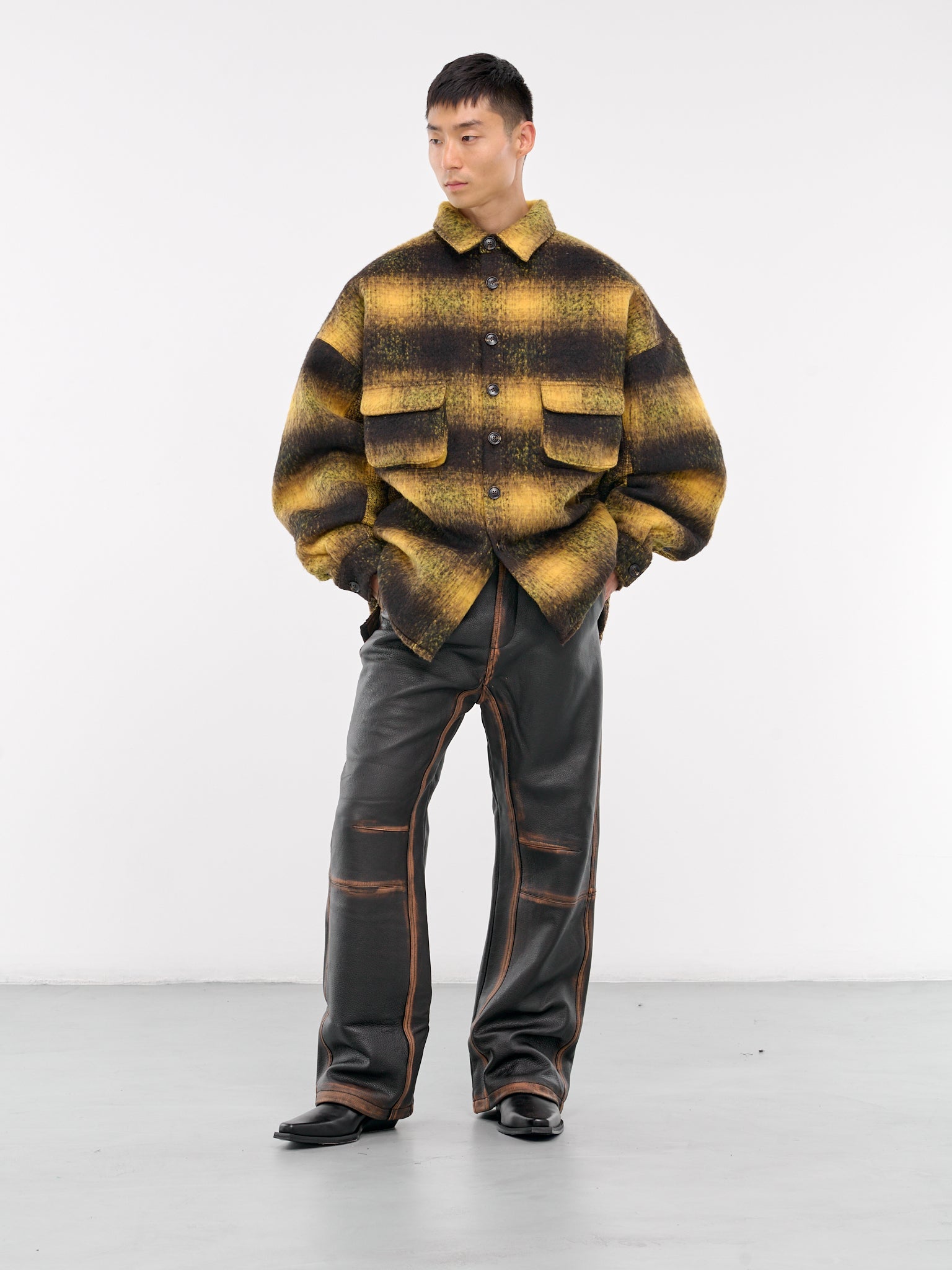 Mohair Check Overshirt (MOHAIR-CHECK-SHIRT-GREEN)