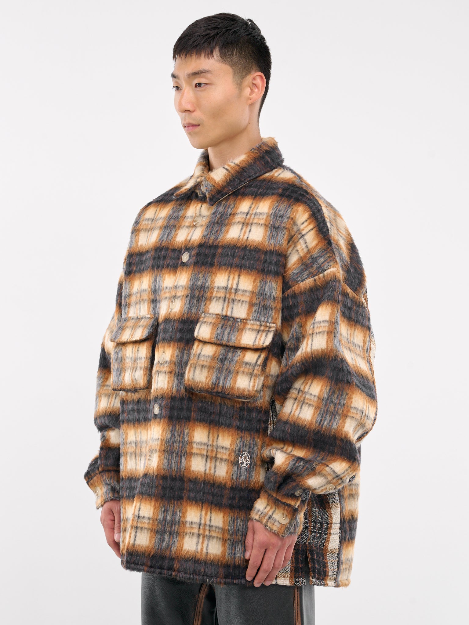 Mohair Check Overshirt (MOHAIR-CHECK-SHIRT-BROWN)