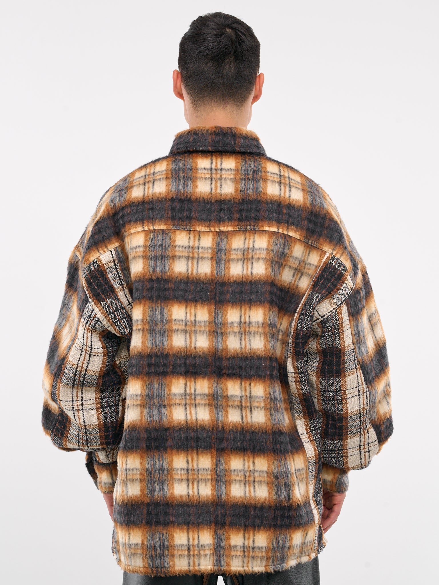 Mohair Check Overshirt (MOHAIR-CHECK-SHIRT-BROWN)