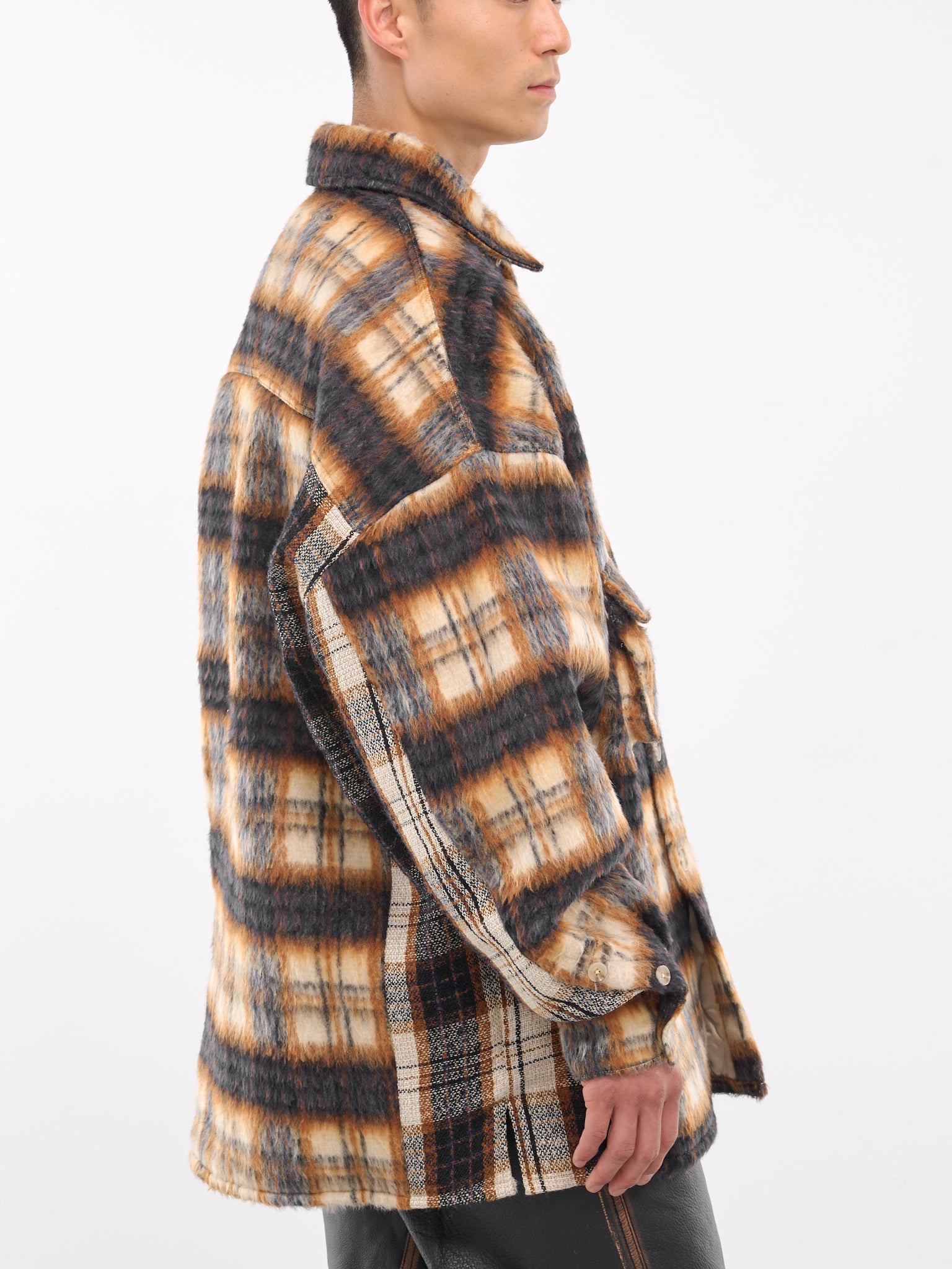 Mohair Check Overshirt (MOHAIR-CHECK-SHIRT-BROWN)