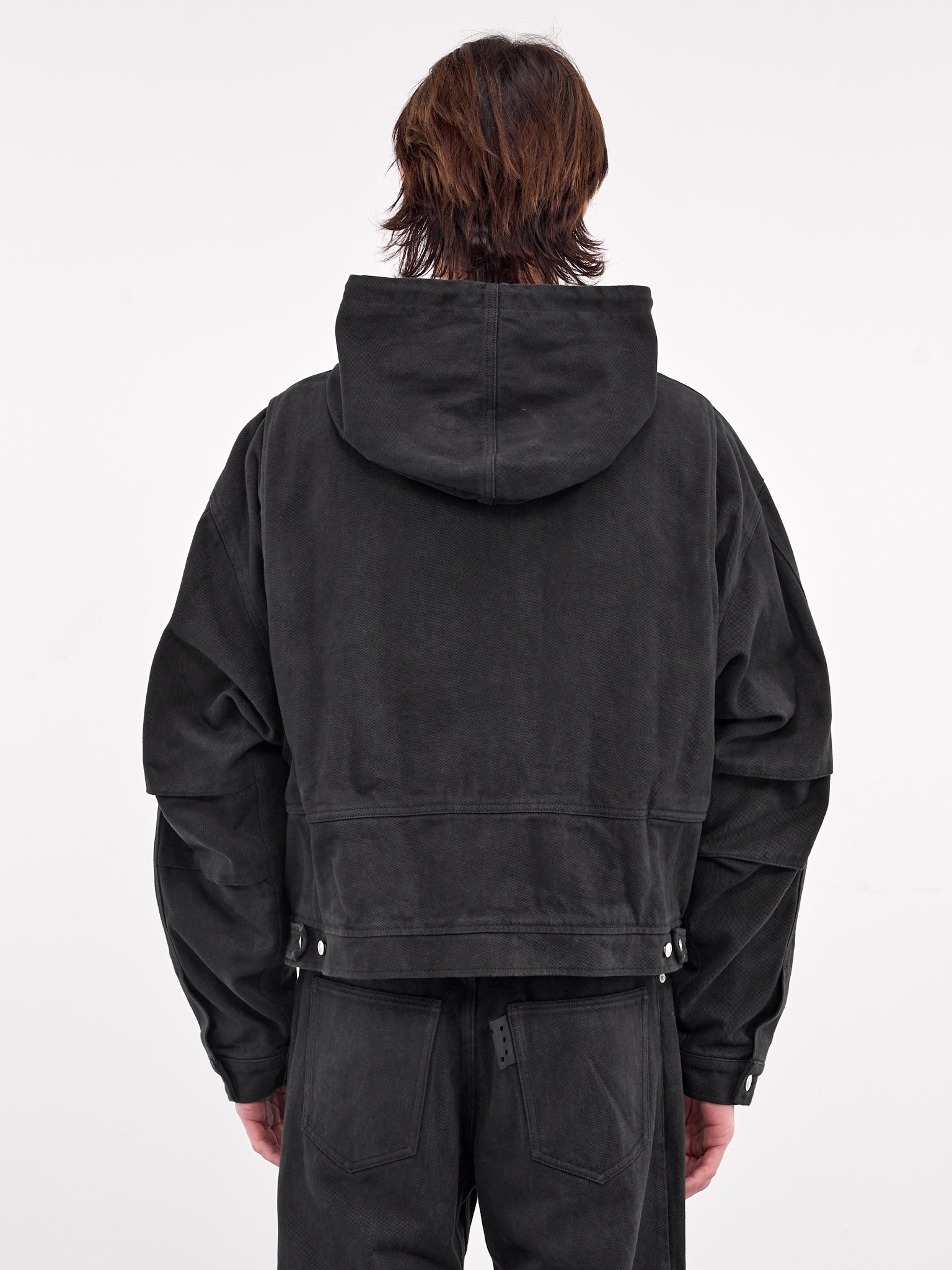 Zip Up Hooded Jacket (MP24DB9B-SS1056-FADED-BLACK)