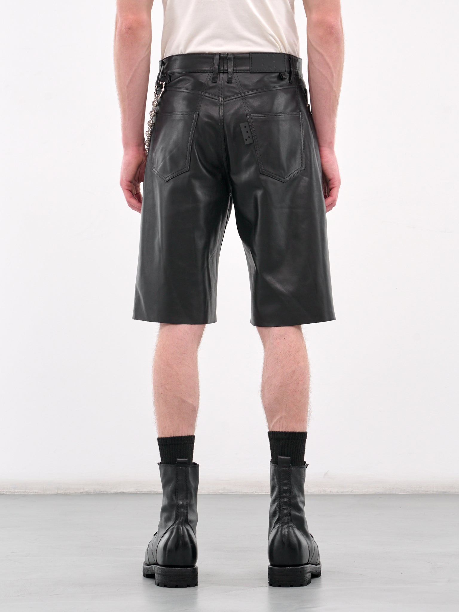 Leather Shorts (MP24LBBF-JE2060-BLACK)