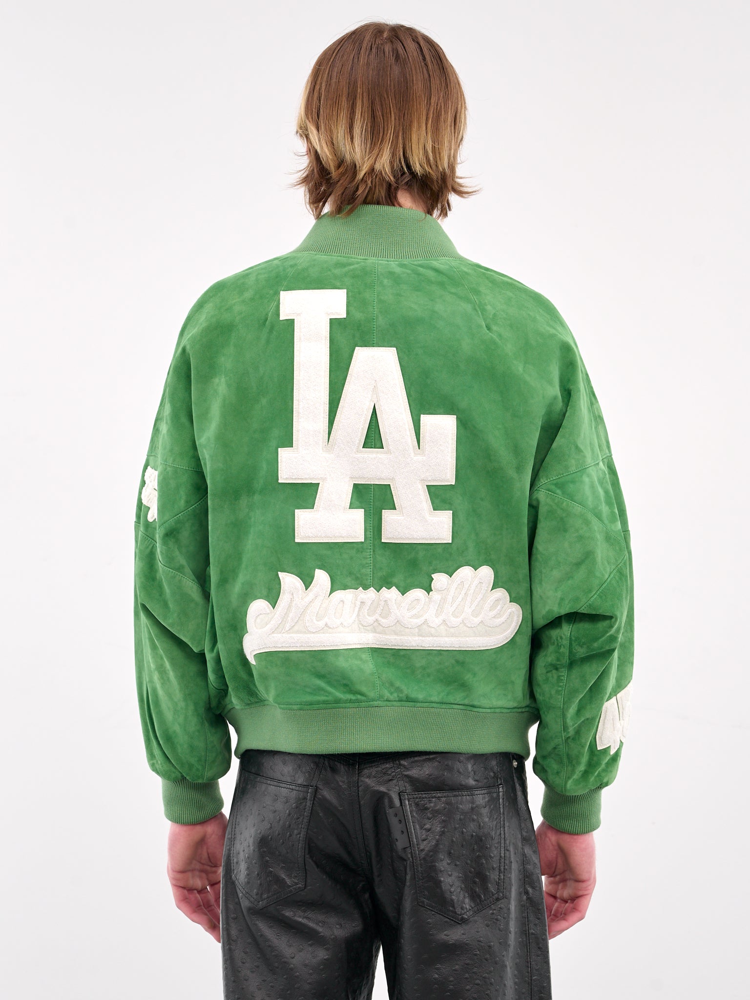 Suede Upside-Down Bomber (MP24LLDC-JC3002-VERDE)