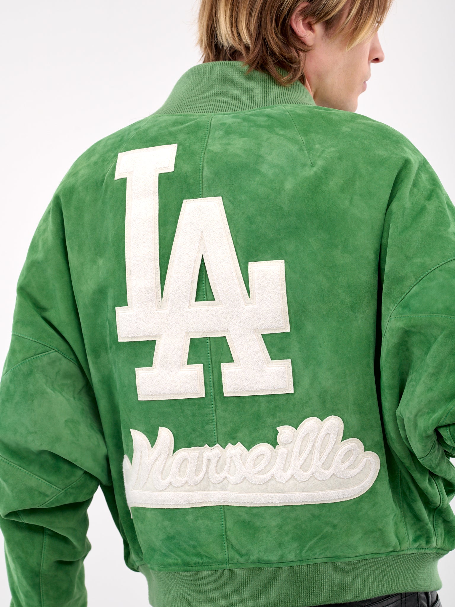 Suede Upside-Down Bomber (MP24LLDC-JC3002-VERDE)