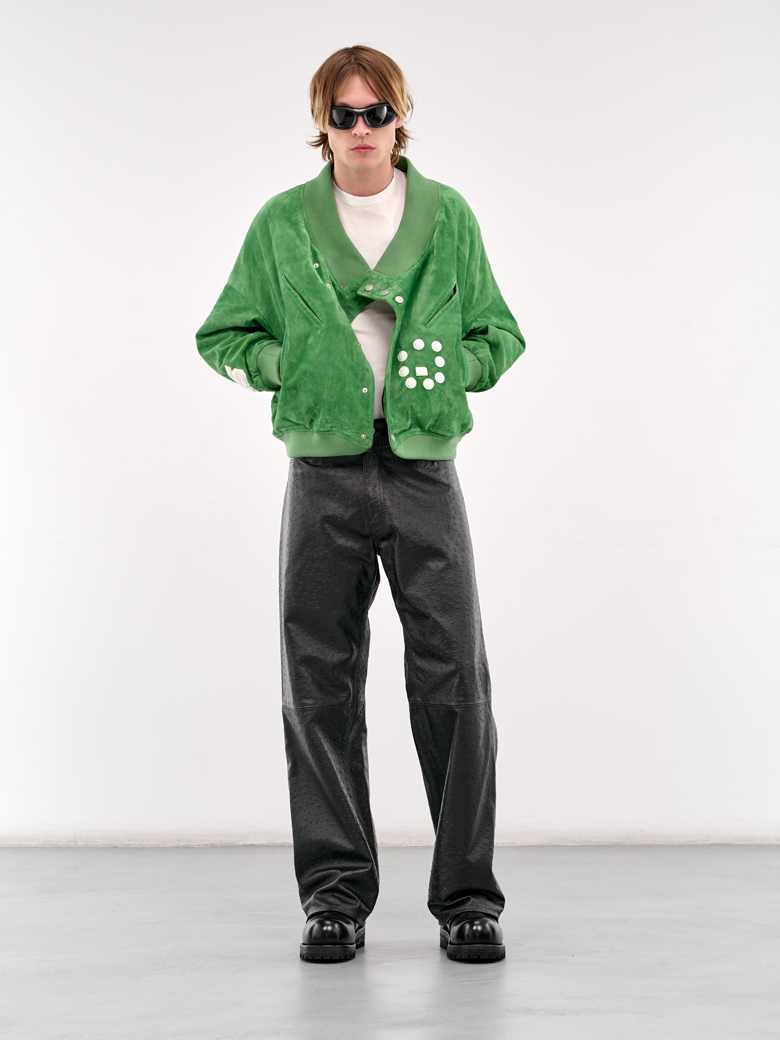 Suede Upside-Down Bomber (MP24LLDC-JC3002-VERDE)