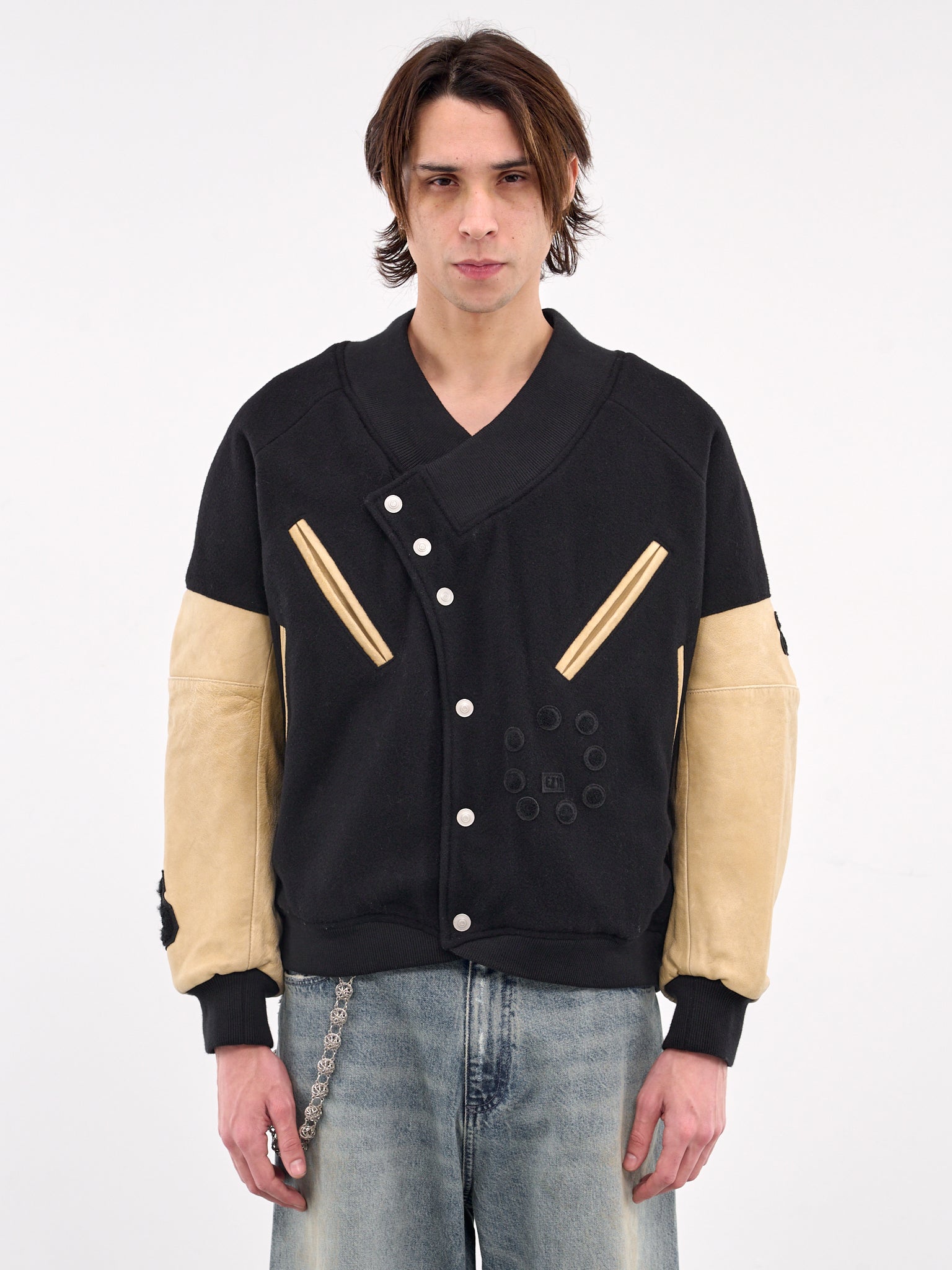 Upside-Down Bomber Jacket (MP24LVBW-JC3002-BLACK)