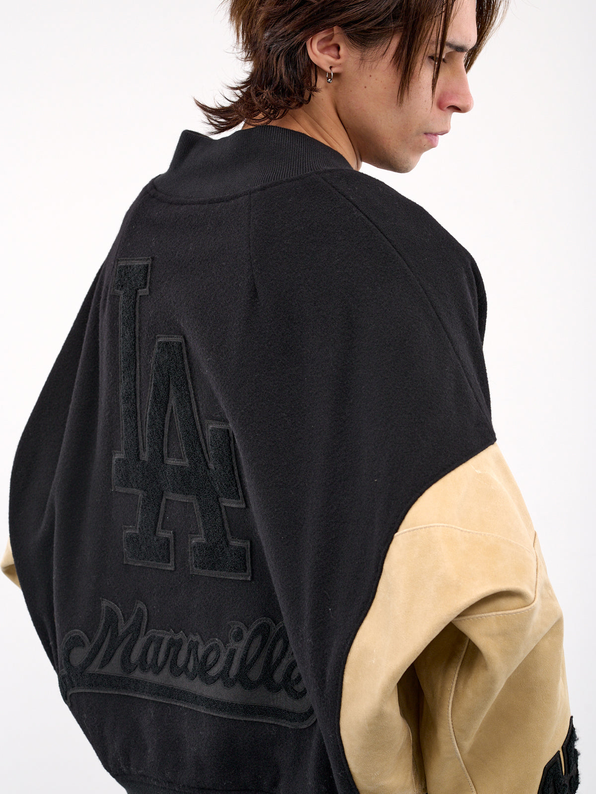 Upside-Down Bomber Jacket (MP24LVBW-JC3002-BLACK)