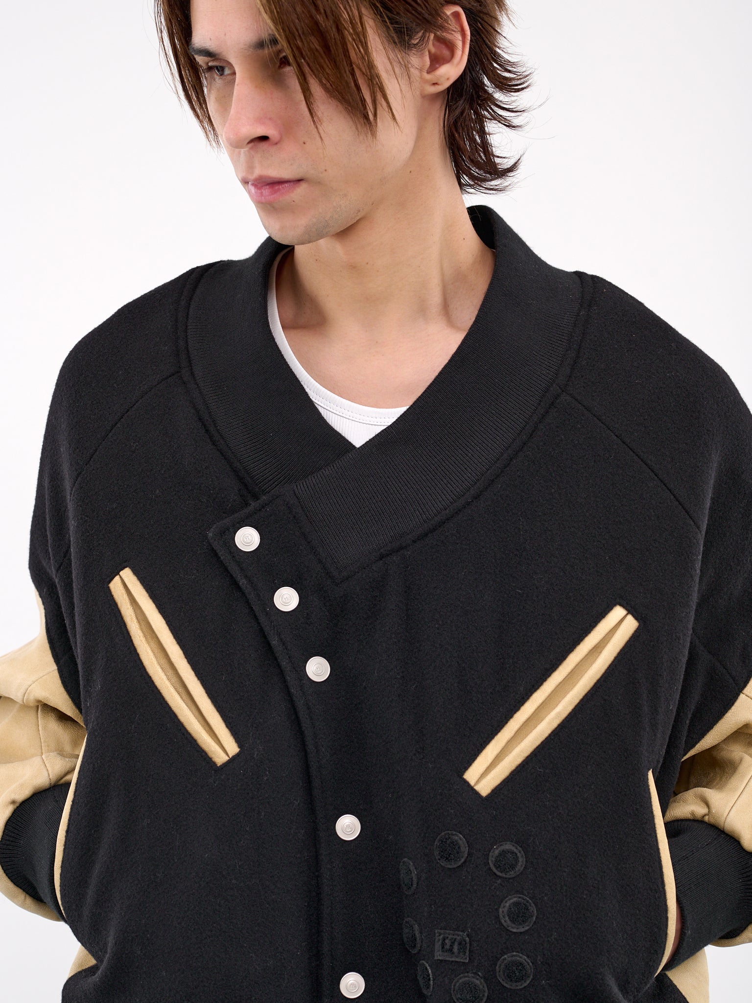 Upside-Down Bomber Jacket (MP24LVBW-JC3002-BLACK)