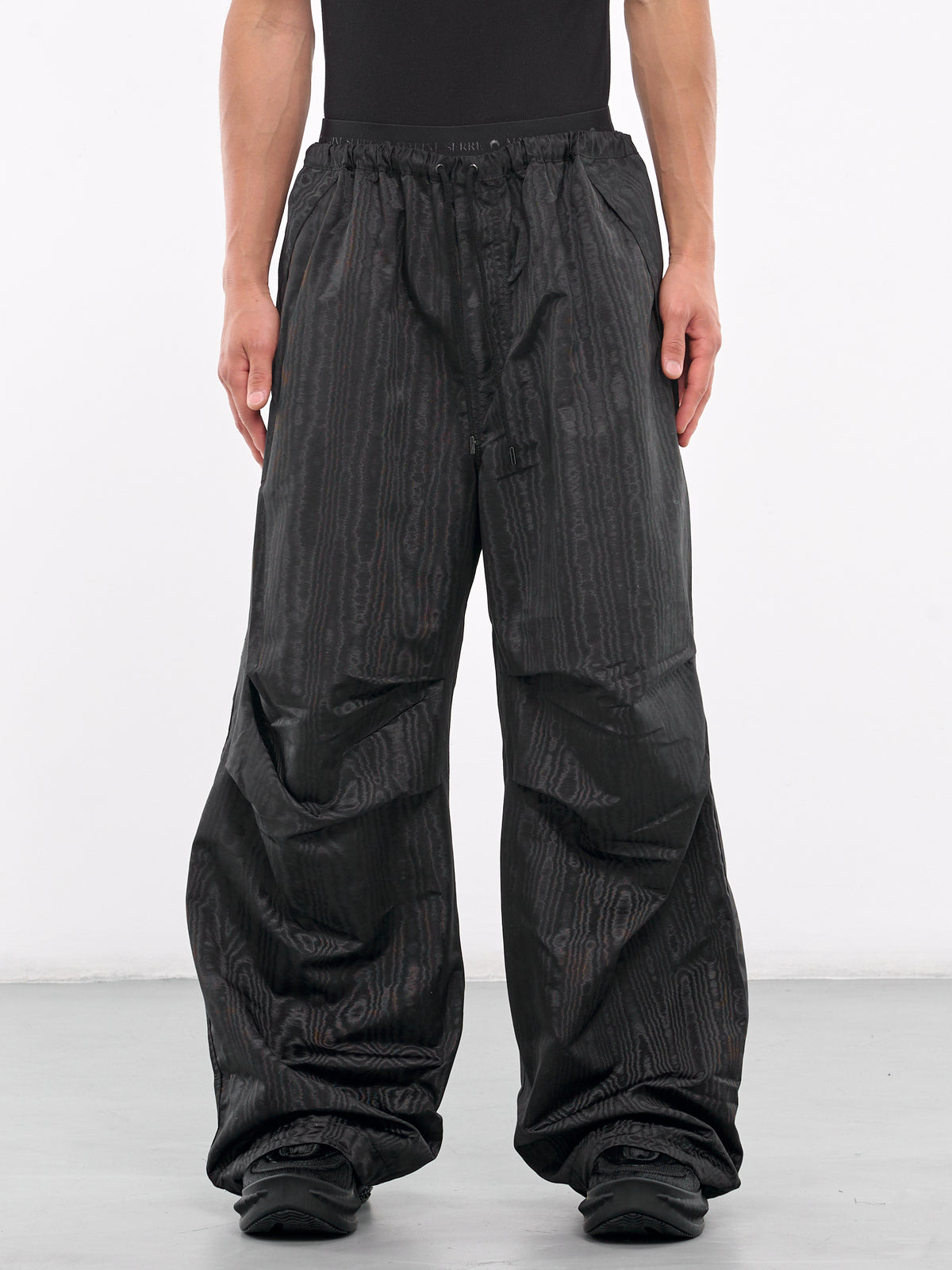 Recycled Moire Parachute Pants (MPA057A-CWOV0001-BLACK)