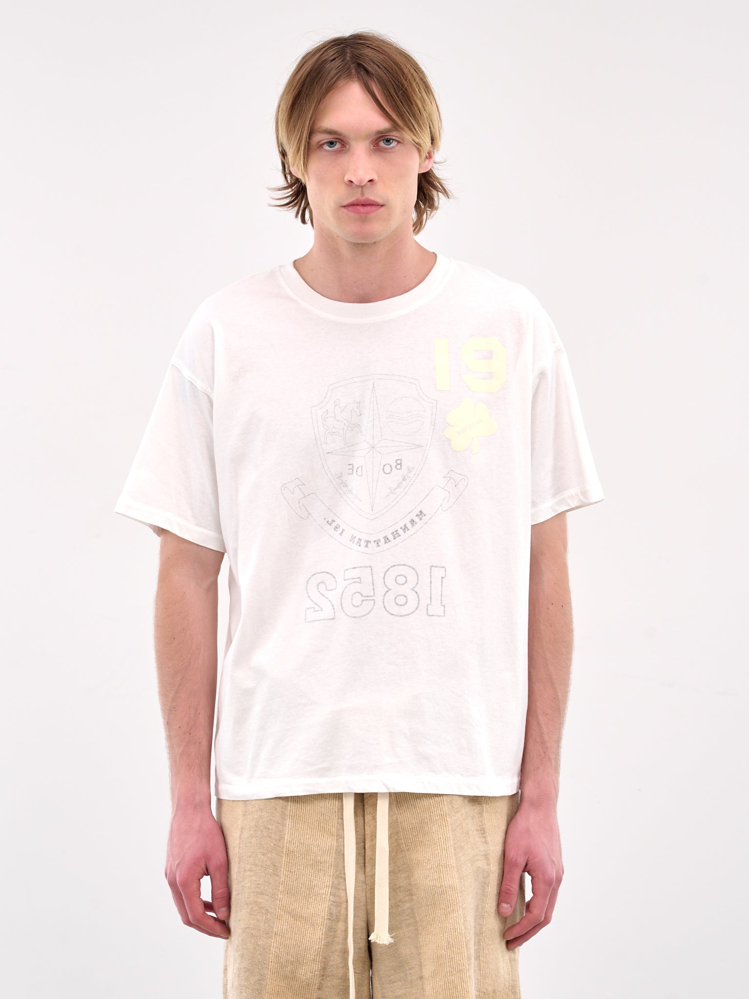 Reversible Crest Tee (MRS25CS059-CREAM)