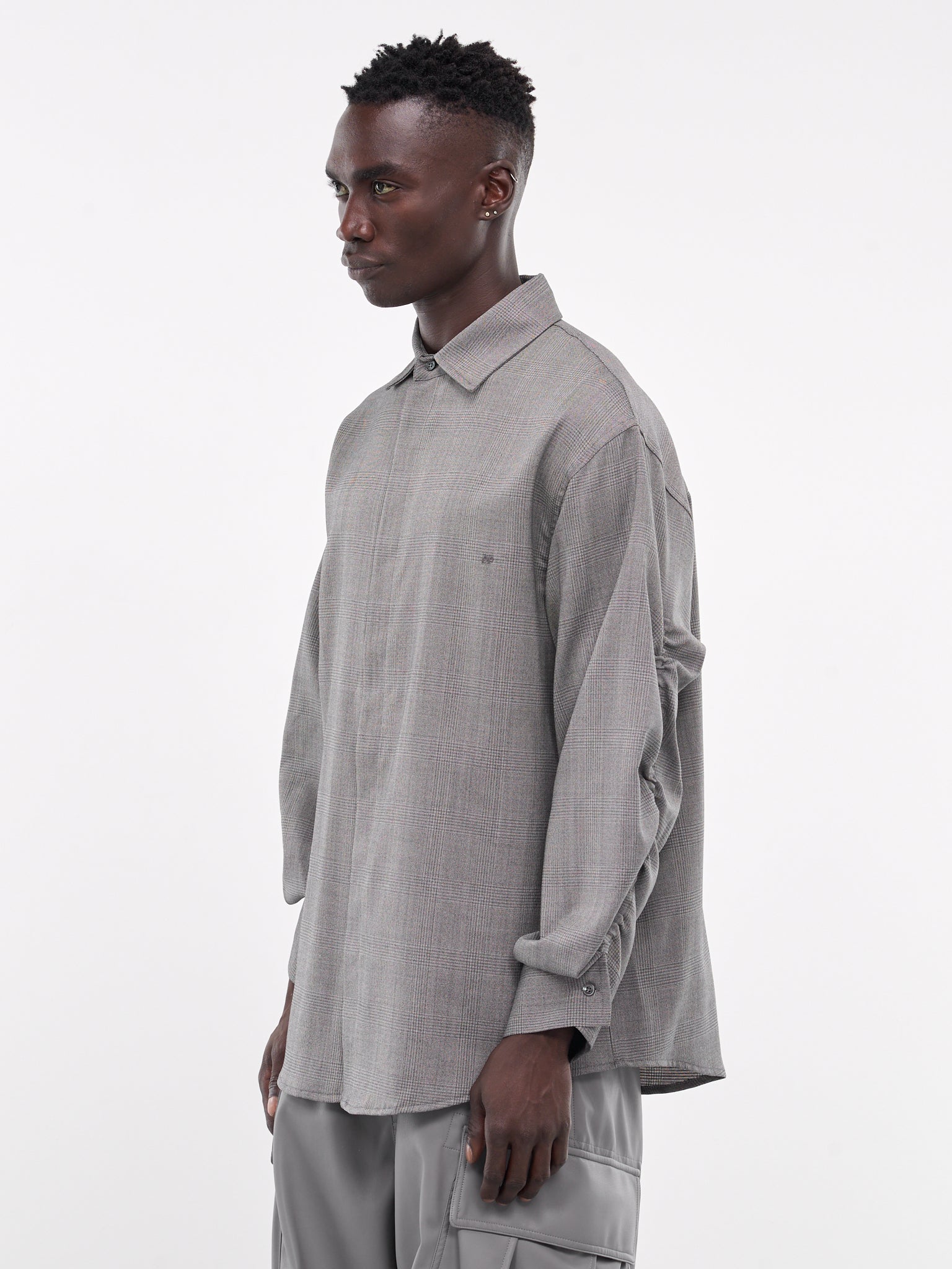 Check Shirt (MSH16-FAW12-GREY-BLACK)