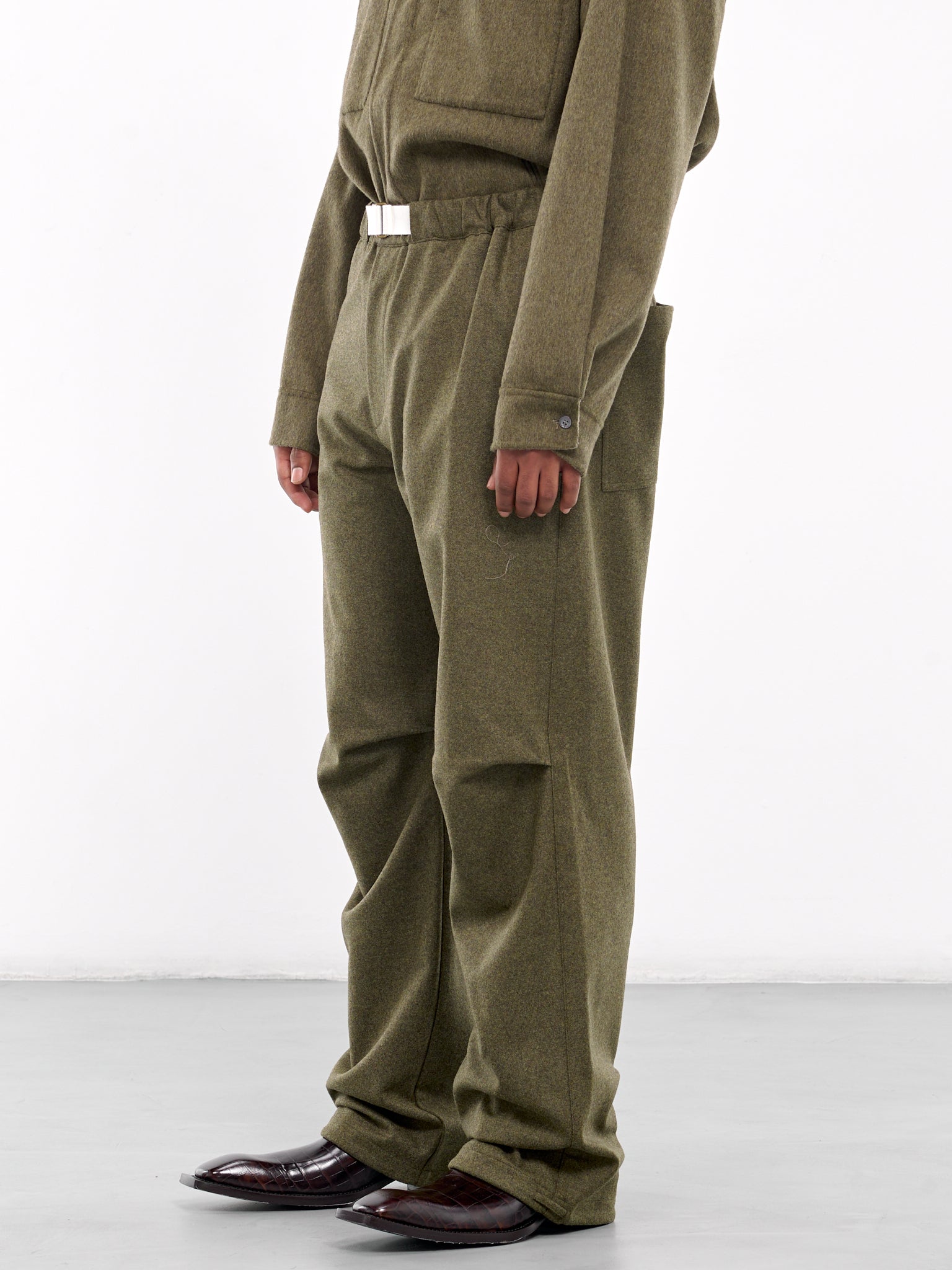 Military Trousers (MTR09-FAW02-GREEN-MELANGE)