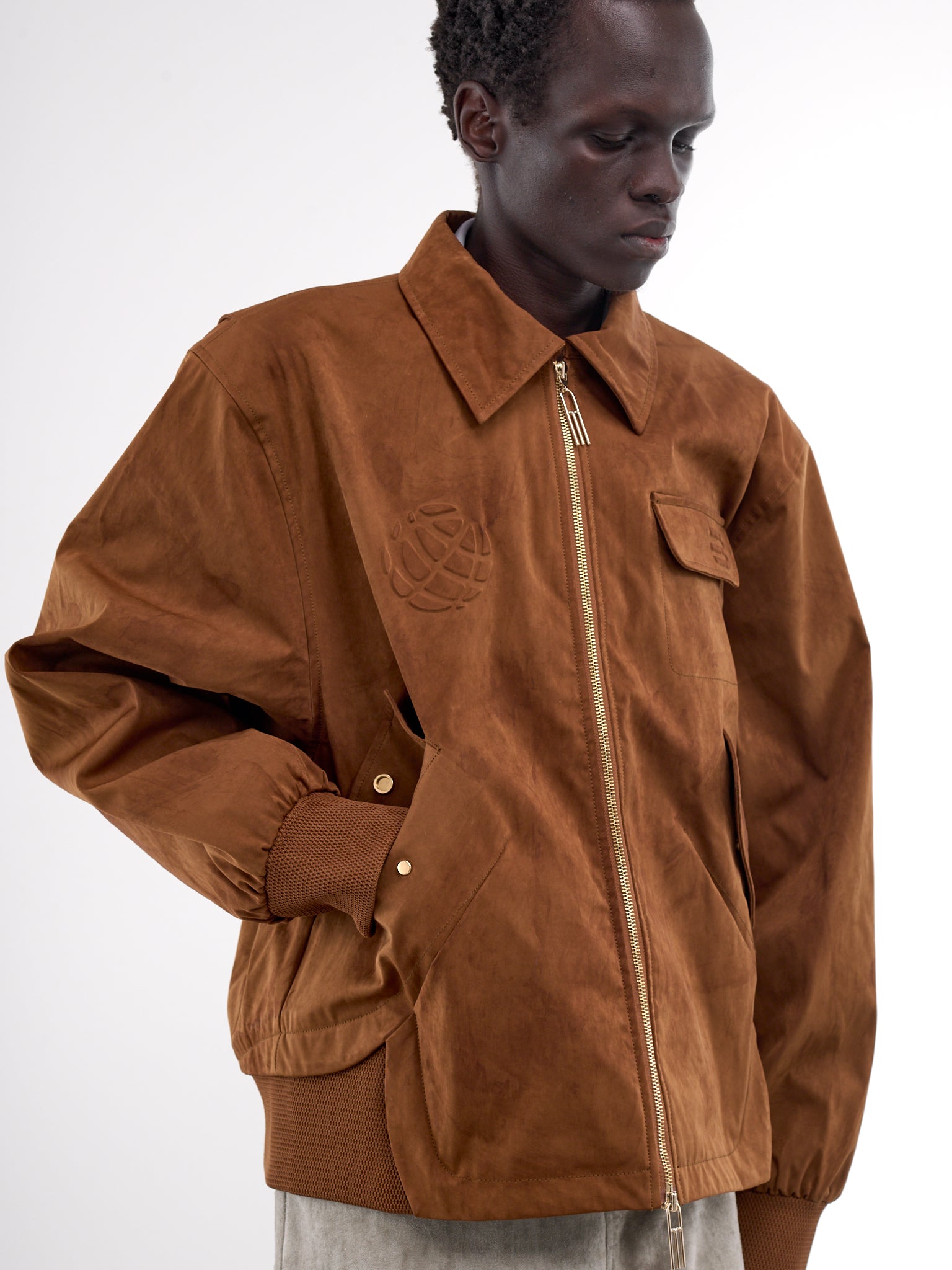 Ross Stained Blouson (N3-JK-06-CB-COFFEE-BEAN)