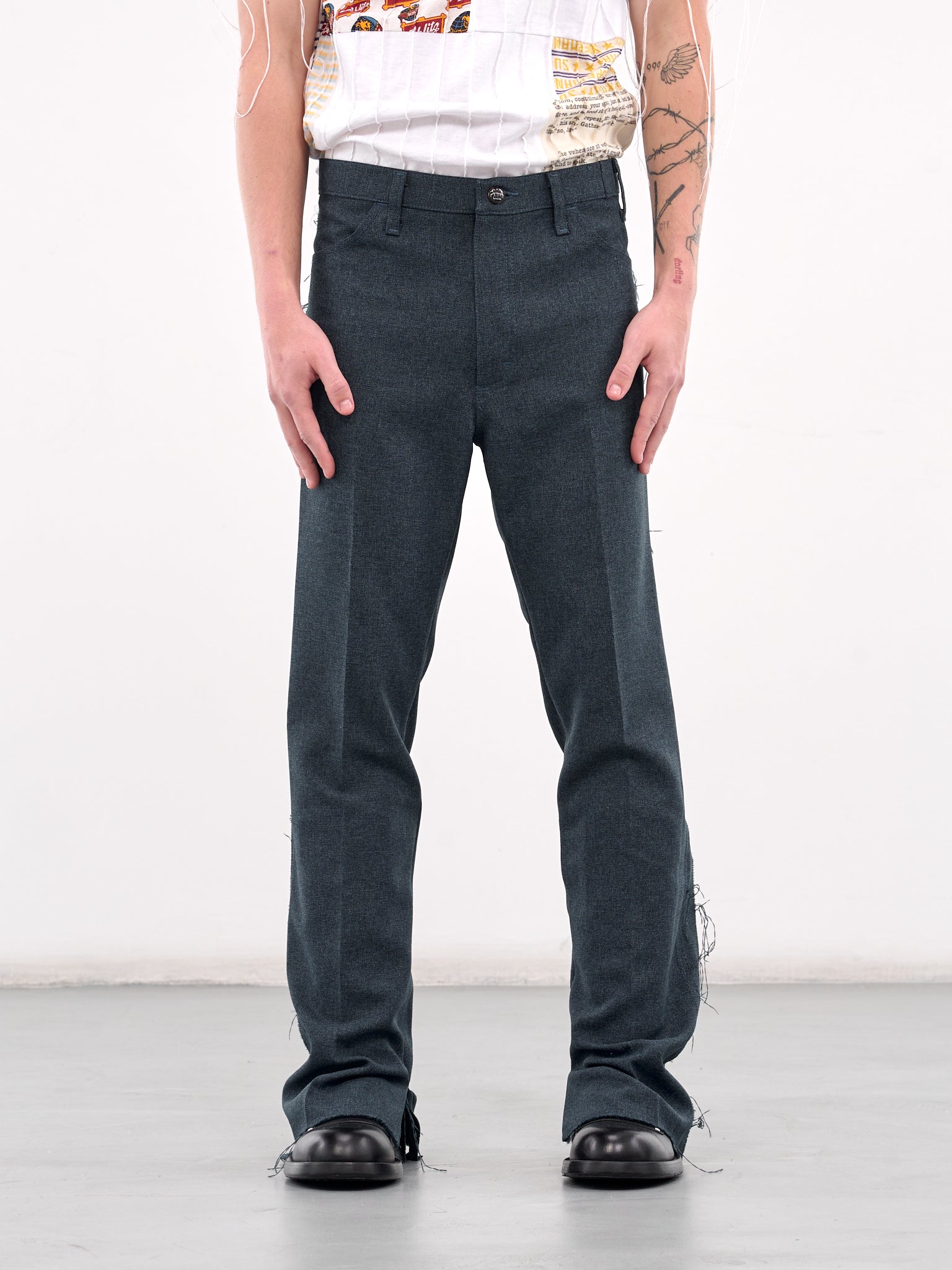 Deconstructed Twill Trousers (NAVY-DECONSTRUCTED-TWILL)