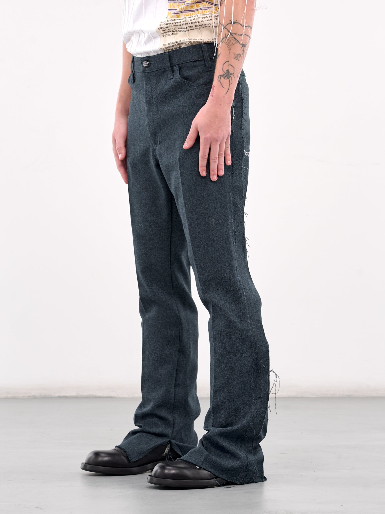 Deconstructed Twill Trousers (NAVY-DECONSTRUCTED-TWILL)