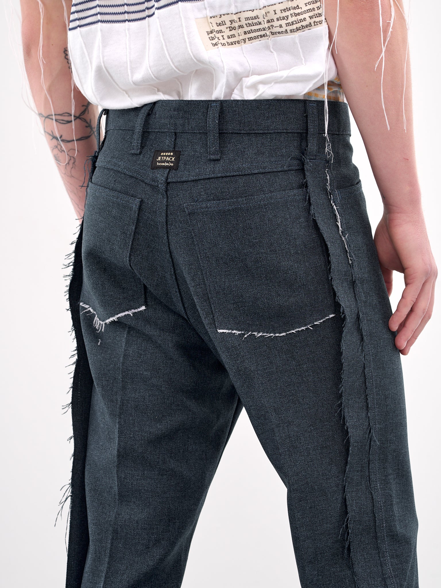 Deconstructed Twill Trousers (NAVY-DECONSTRUCTED-TWILL)