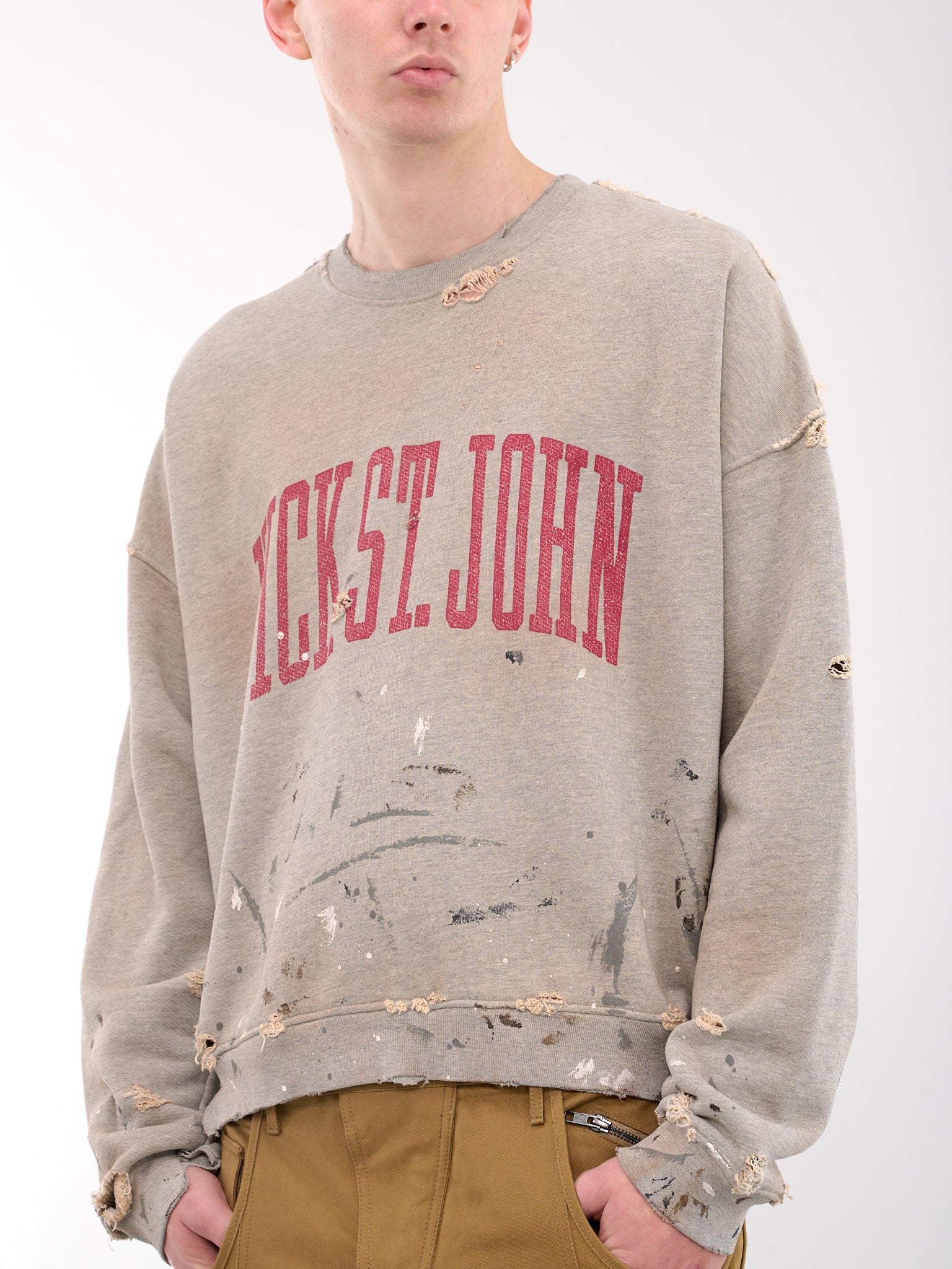 Nick St. John Crewneck (NICK-ST-JOHN-HTR-GREY)