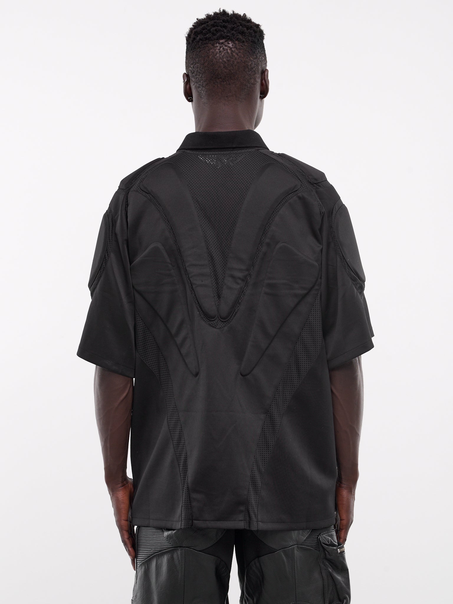 Noka Polo Shirt (NZ508-01-COTTON/MESH-BLACK)