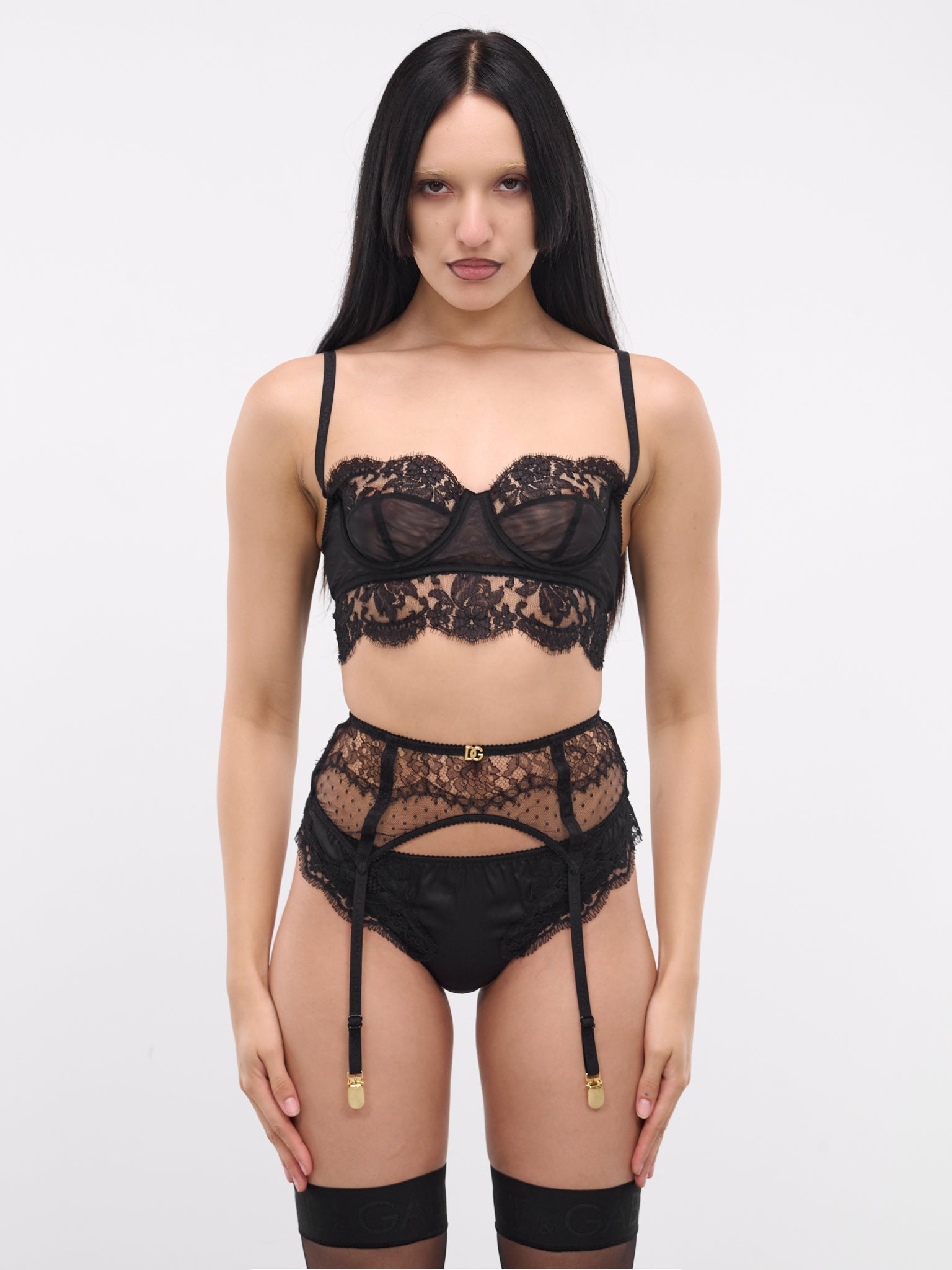 Lace Balconette Bralette (O1F40T-ONO68-BLACK)