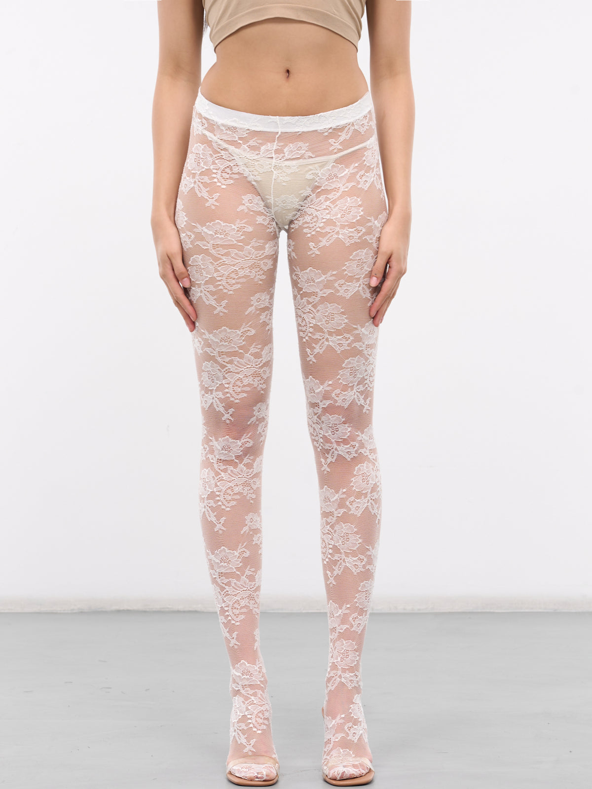 Lace Tights (O4B23T-ONP87-WHITE)