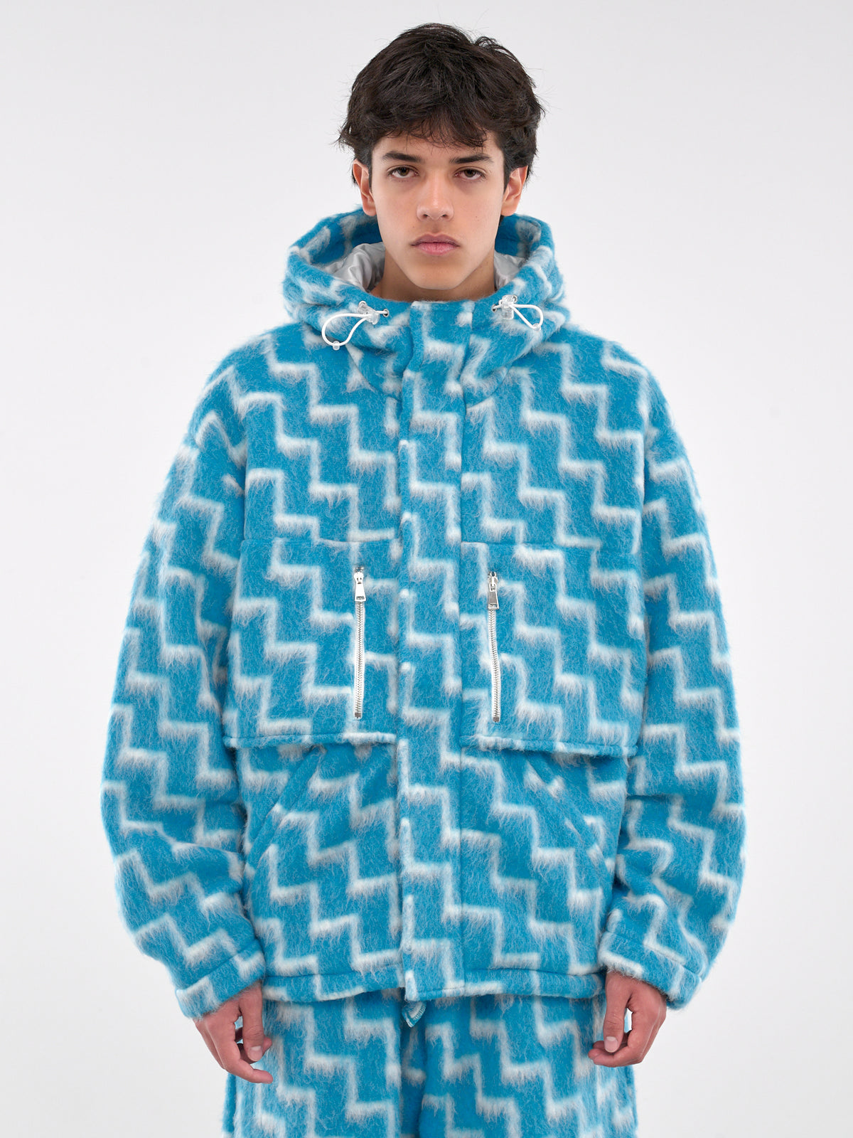 Oversized Fish Jacket (OT002001-BLUE-WHITE)