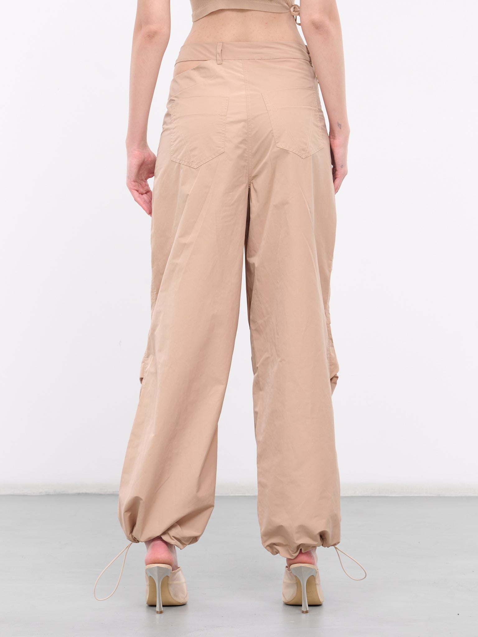 Nylon Cargo Pants (PA048964730475-NUDE)