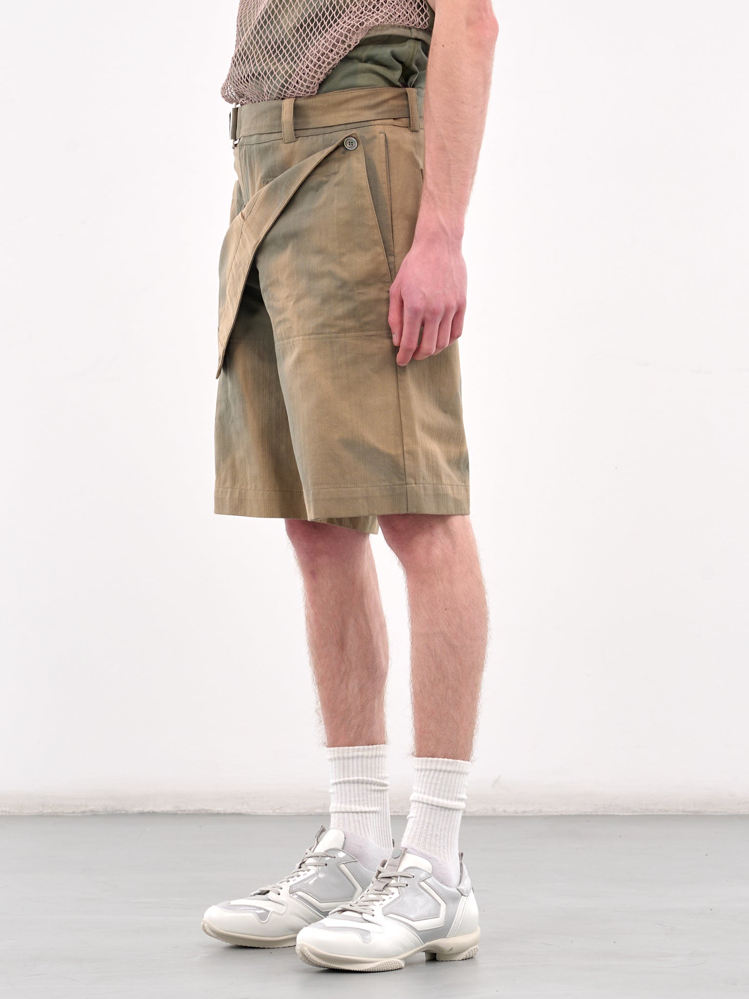 Sun-Bleached Double Front Shorts (PA10-GREEN)