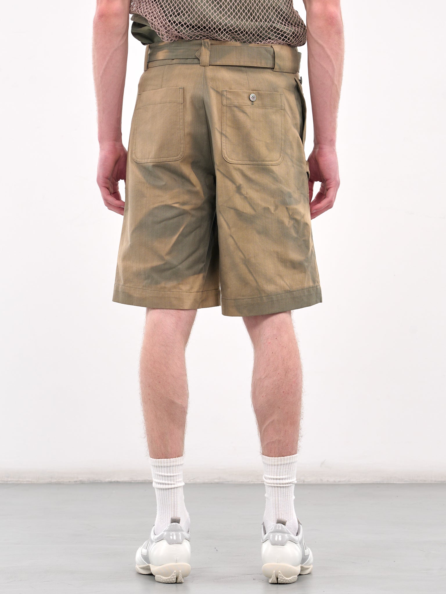 Sun-Bleached Double Front Shorts (PA10-GREEN)