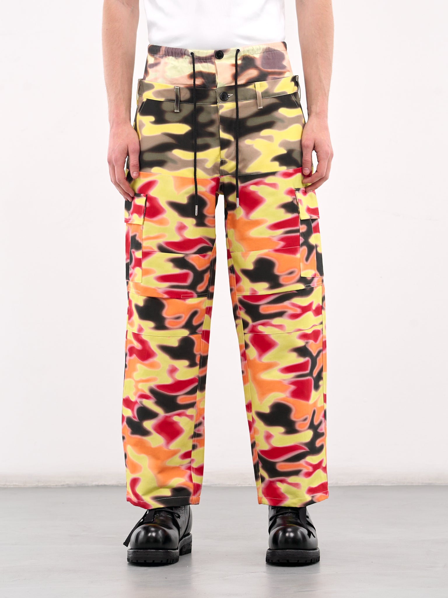 Triple Camo Cargo Pants (PA80CV07A25ORA-ORANGE)