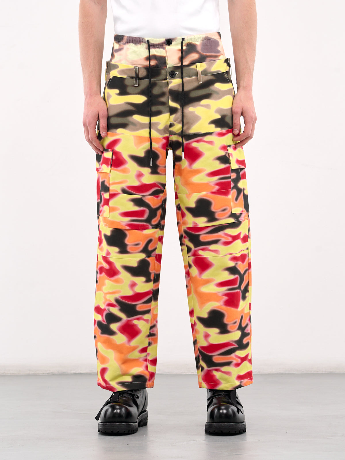 Triple Camo Cargo Pants (PA80CV07A25ORA-ORANGE)