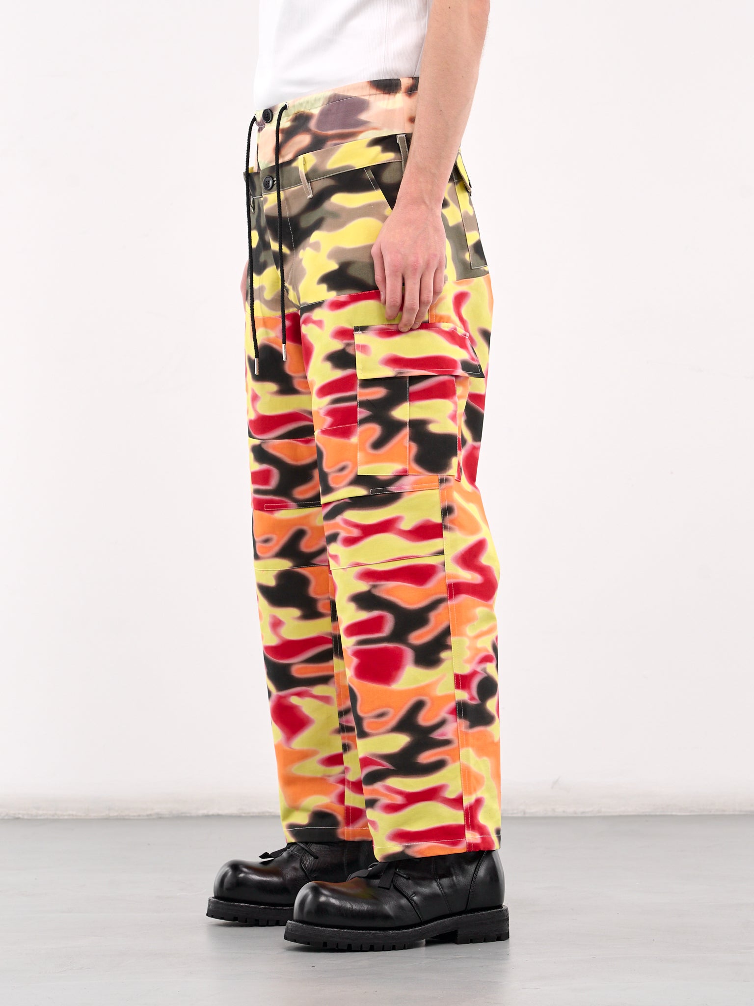 Triple Camo Cargo Pants (PA80CV07A25ORA-ORANGE)