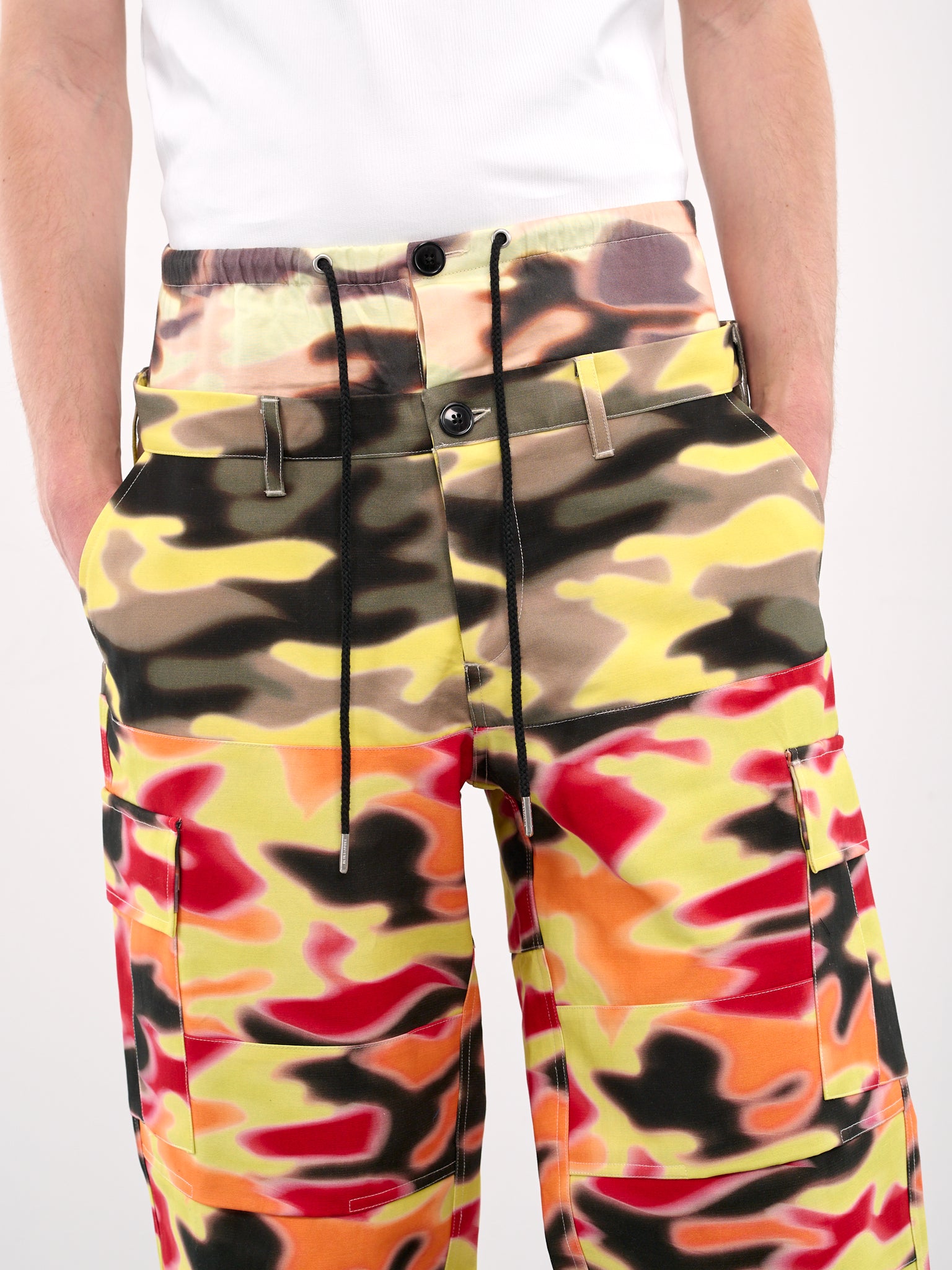 Triple Camo Cargo Pants (PA80CV07A25ORA-ORANGE)